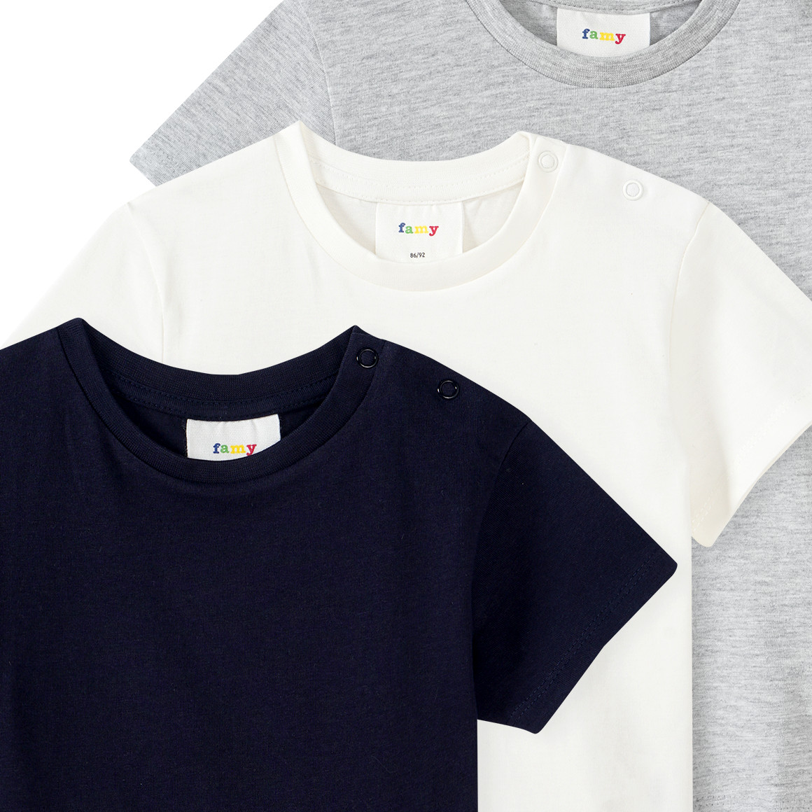3 Baby T-Shirts im Basic-Look