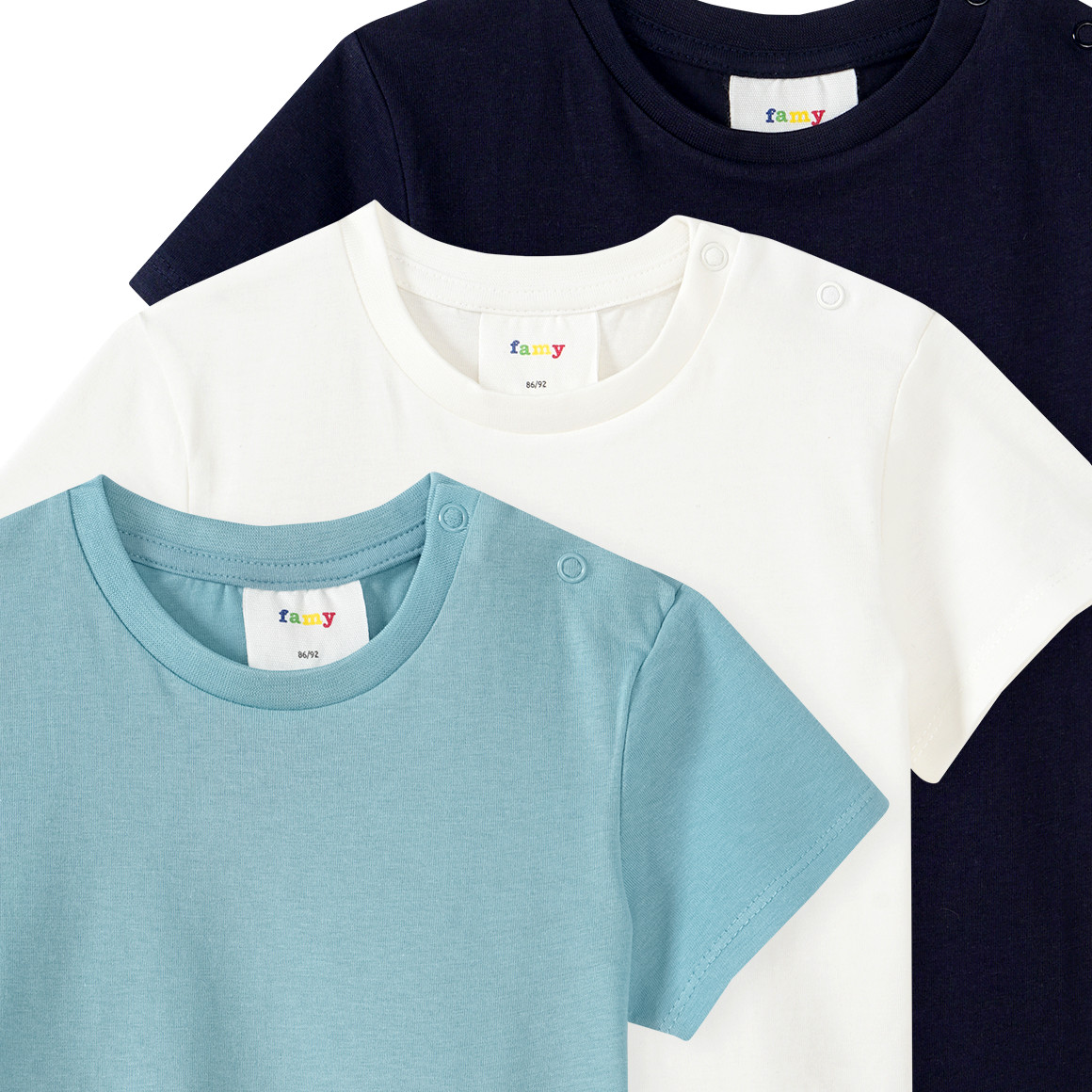 3 Baby T-Shirts im Basic-Look