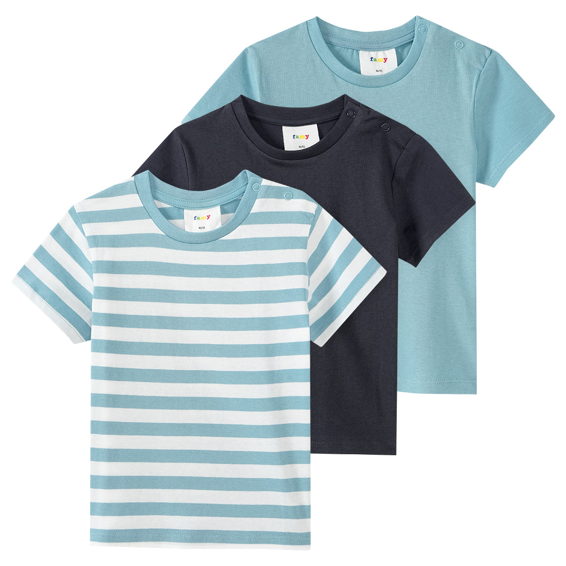 3 Baby T-Shirts im Basic-Look