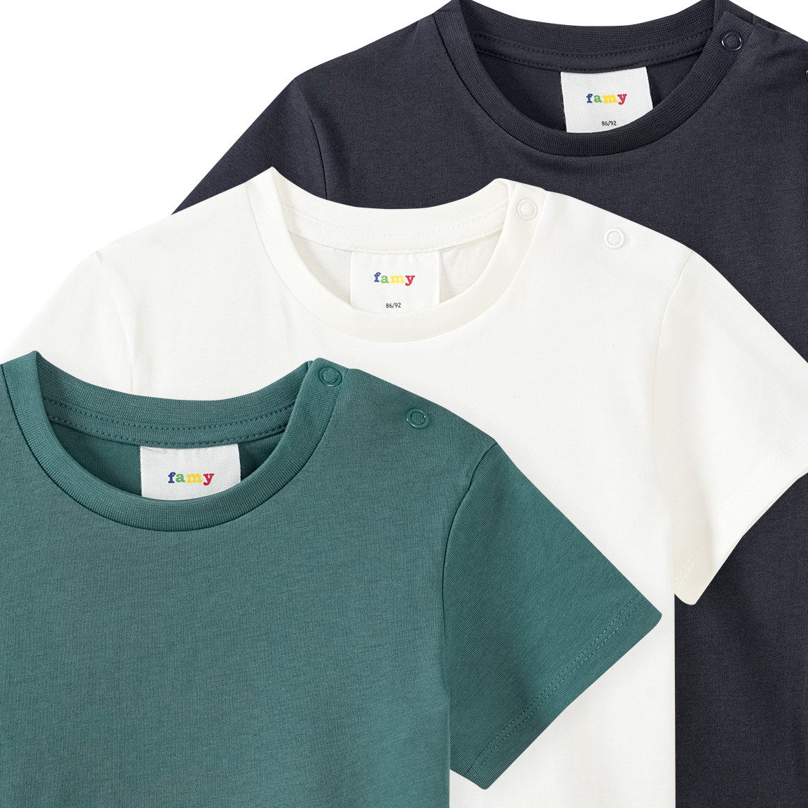 3 Baby T-Shirts im Basic-Look