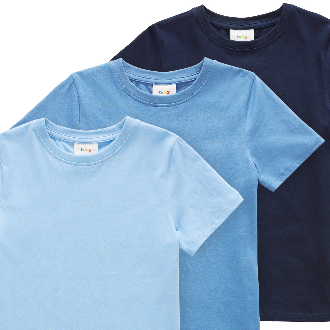 3 jongens T-shirts in basic-look