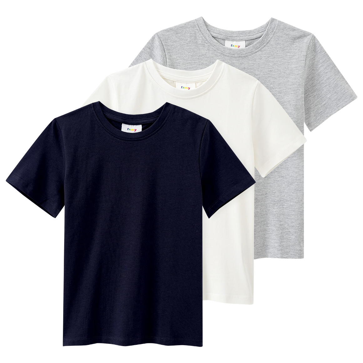 3 jongens T-shirts in basic-look