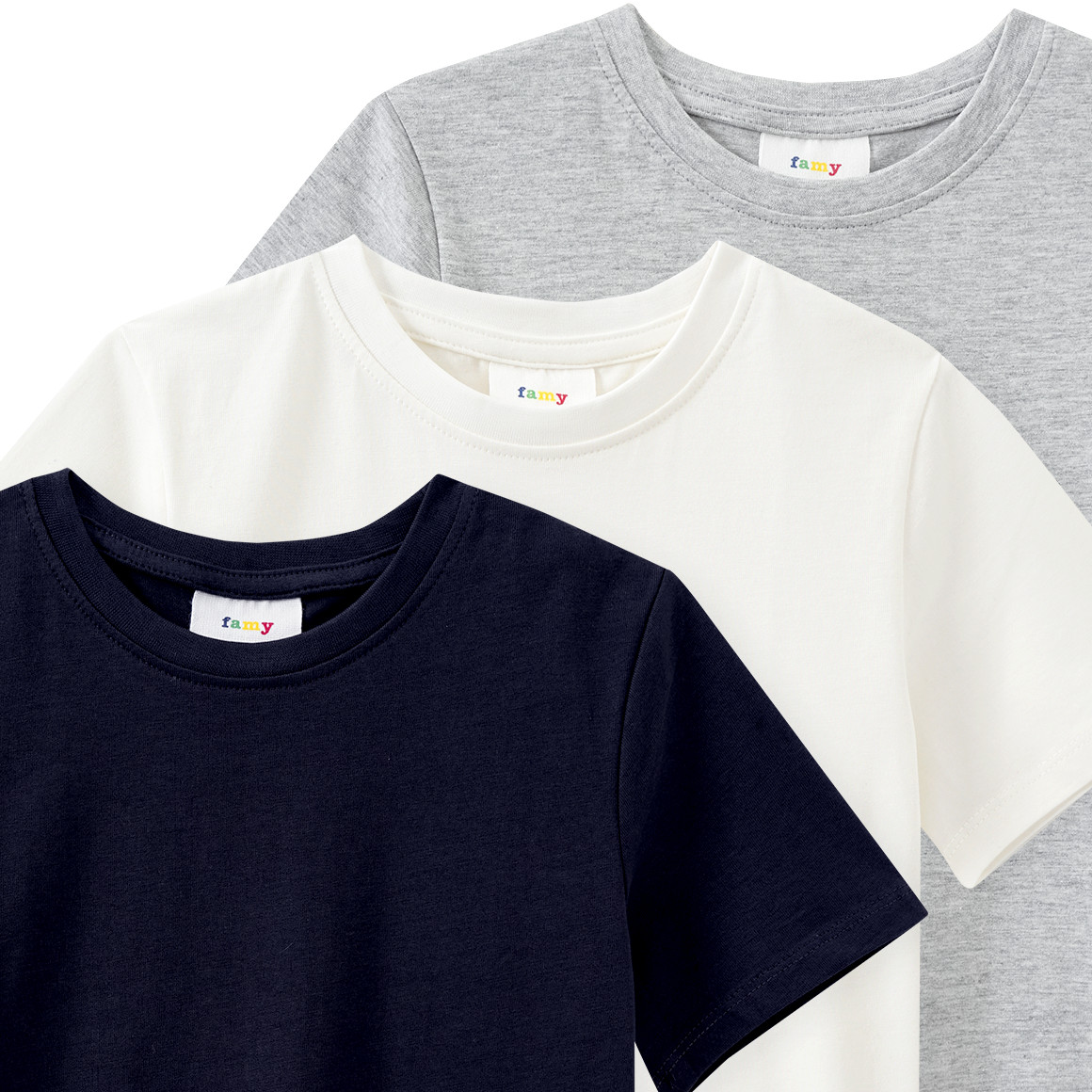 3 jongens T-shirts in basic-look