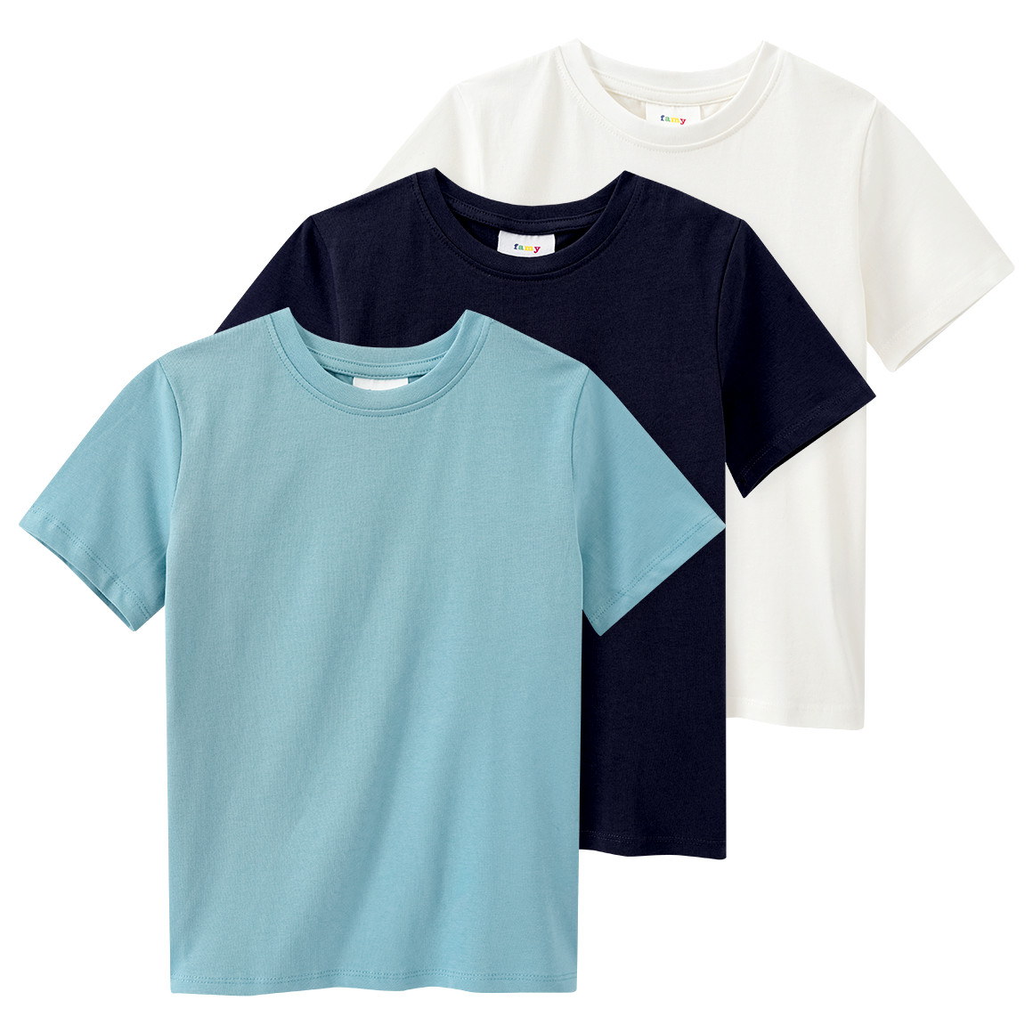 3 jongens T-shirts in basic-look