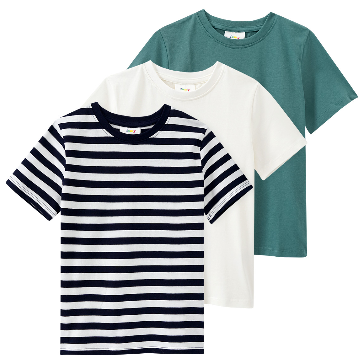 3 jongens T-shirts in basic-look
