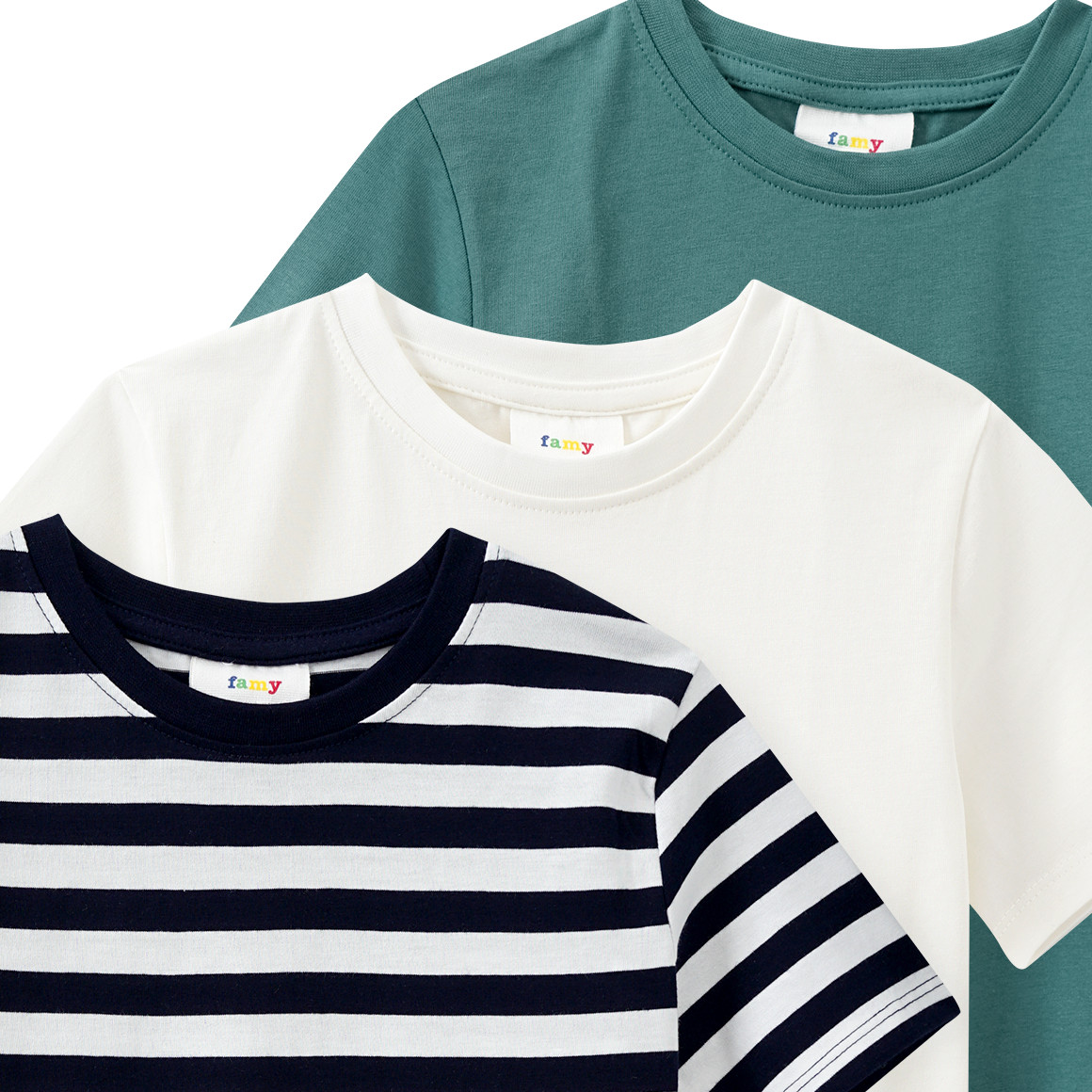 3 jongens T-shirts in basic-look