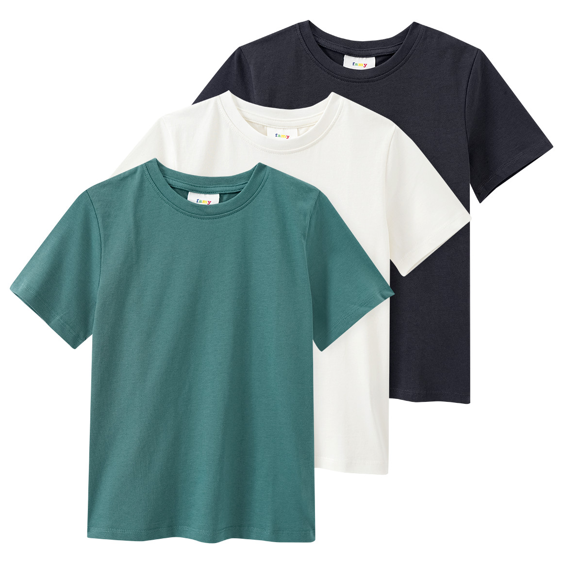 3 jongens T-shirts in basic-look