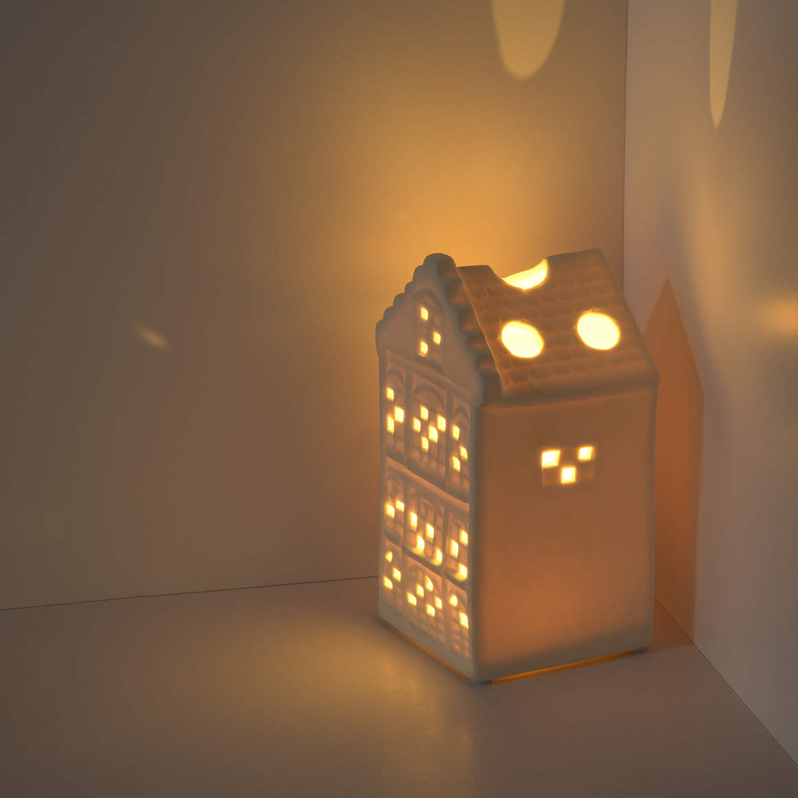 Porseleinen LED decoratief huis