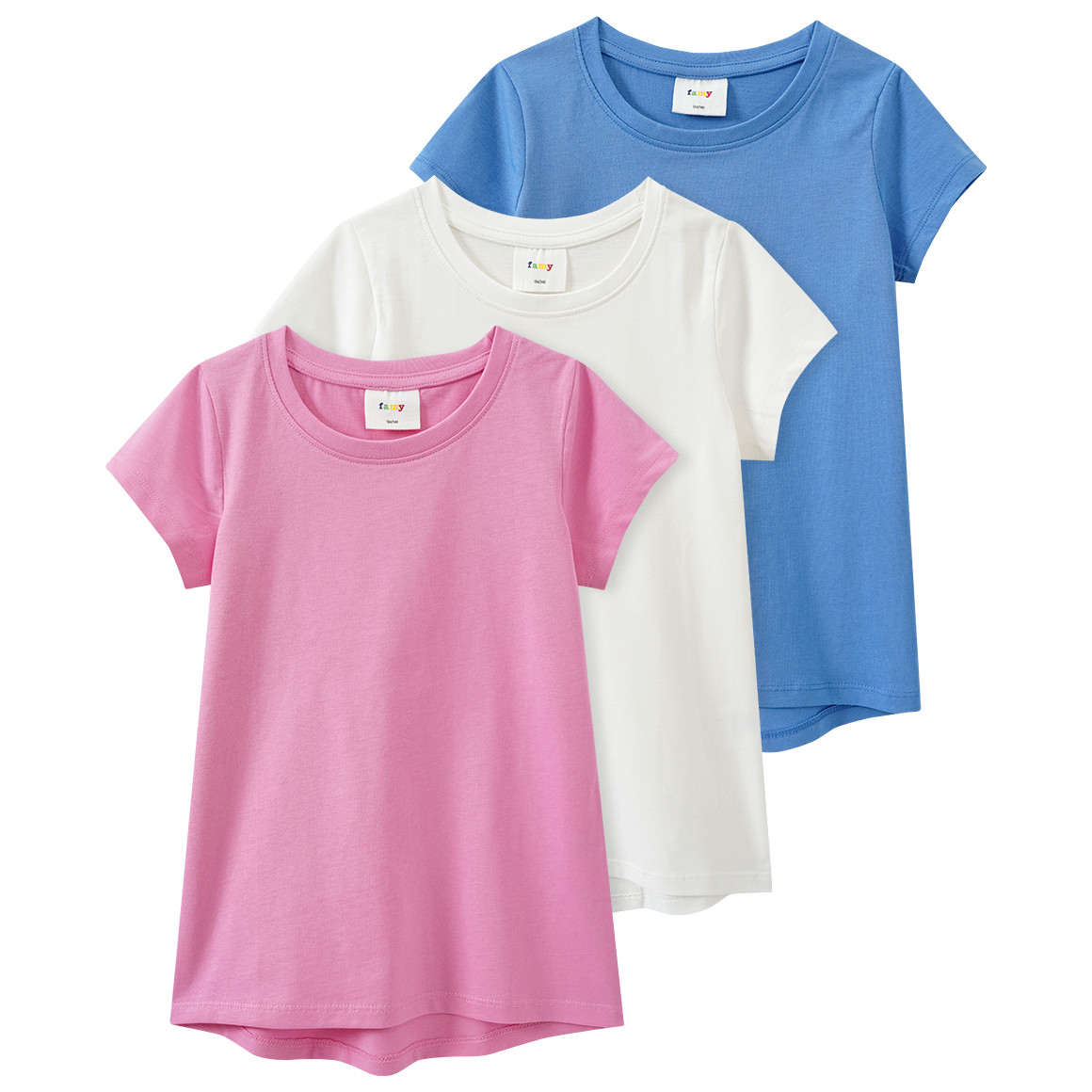 3 meisjes T-shirts in basic look