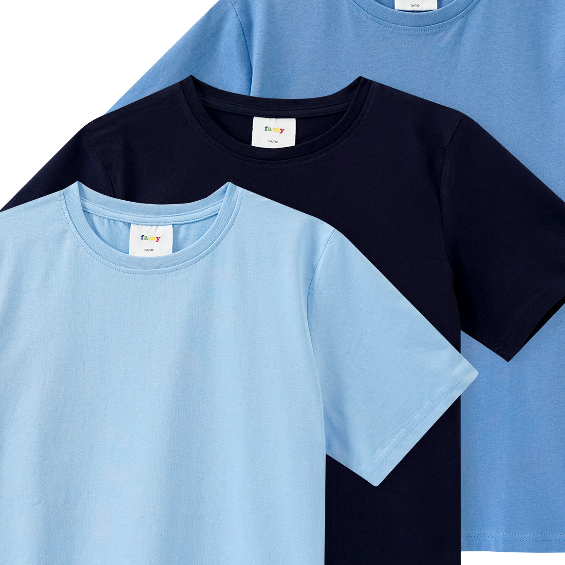 3 basic T-shirts voor jongens