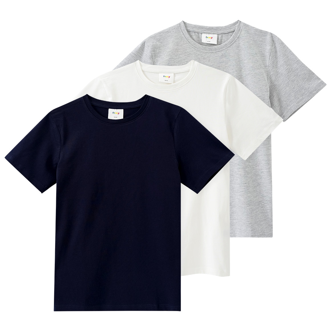 3 Jungen T-Shirts im Basic-Look