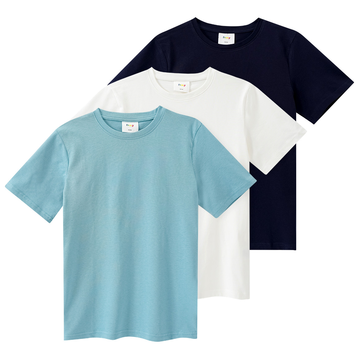 3 Jungen T-Shirts im Basic-Look