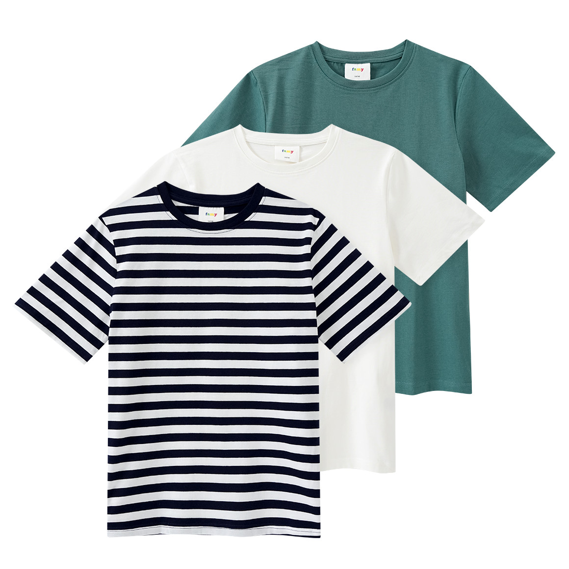 3 Jungen T-Shirts im Basic-Look