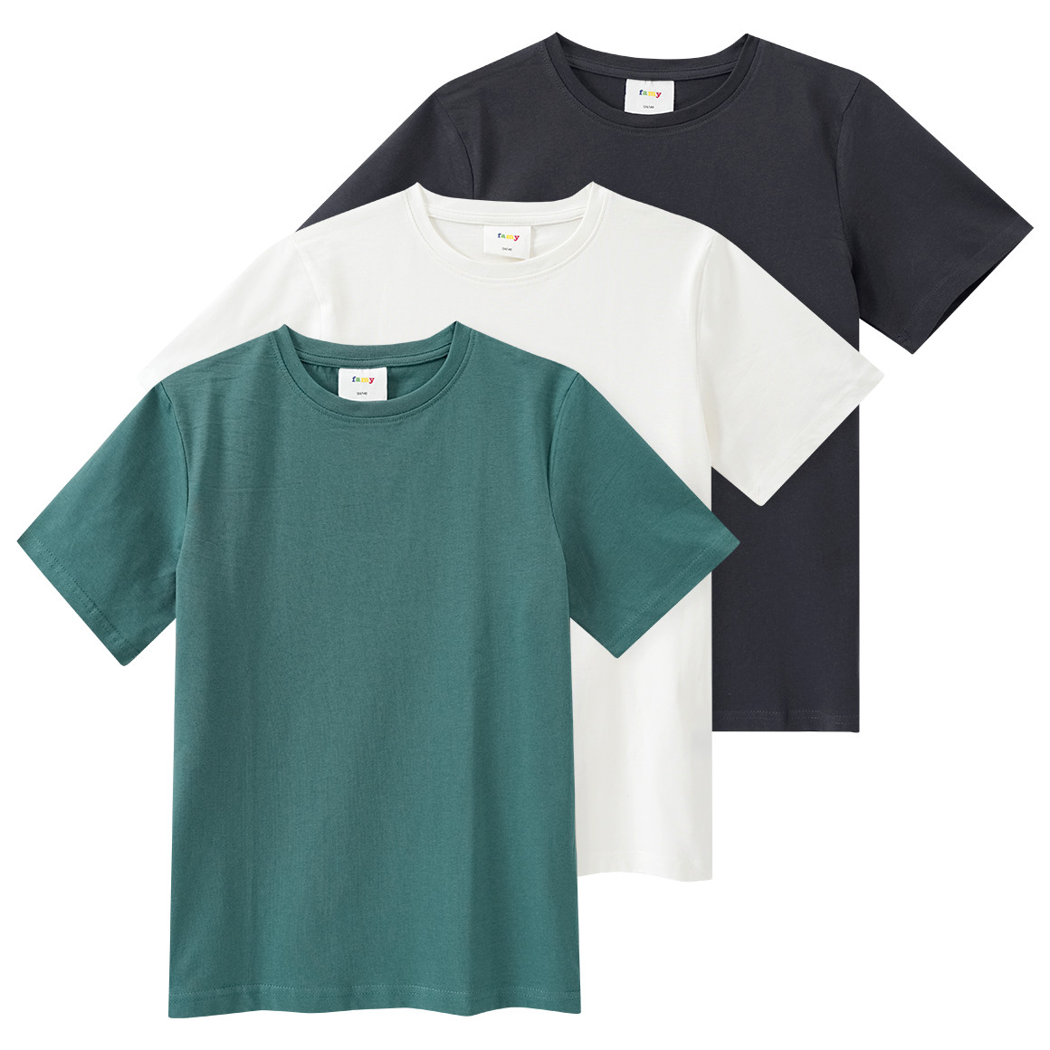 3 Jungen T-Shirts im Basic-Look