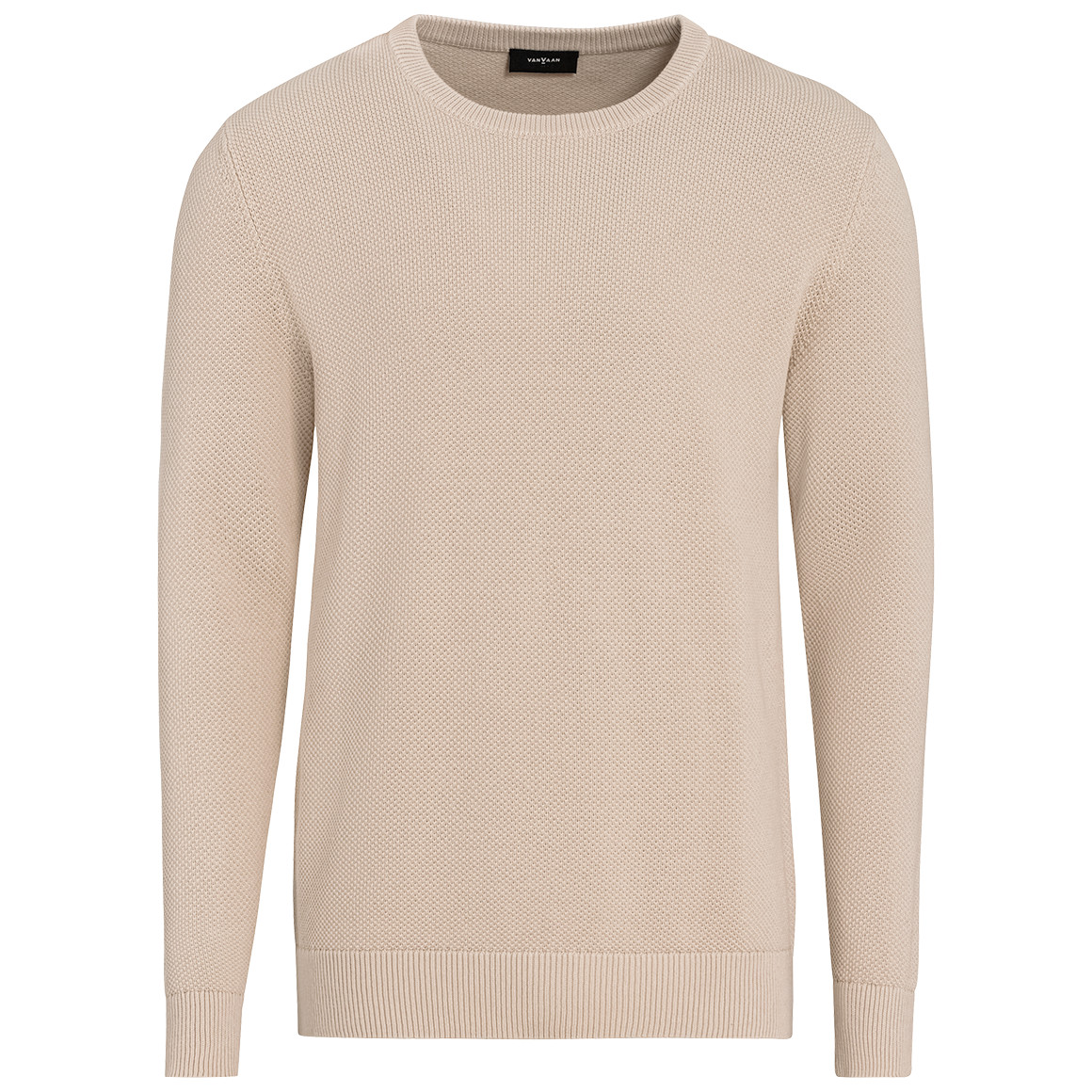 Gebreide herentrui met structuur