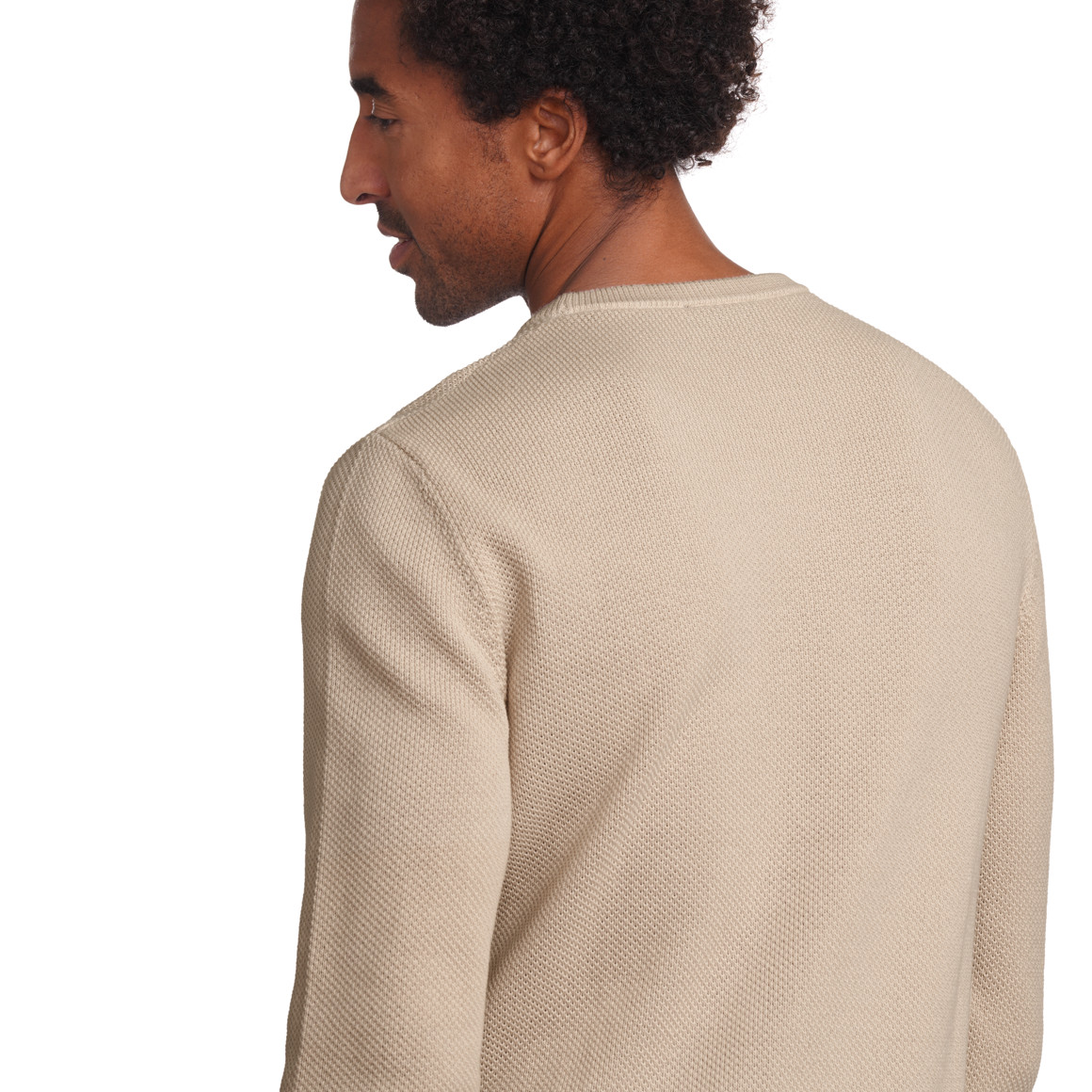 Gebreide herentrui met structuur