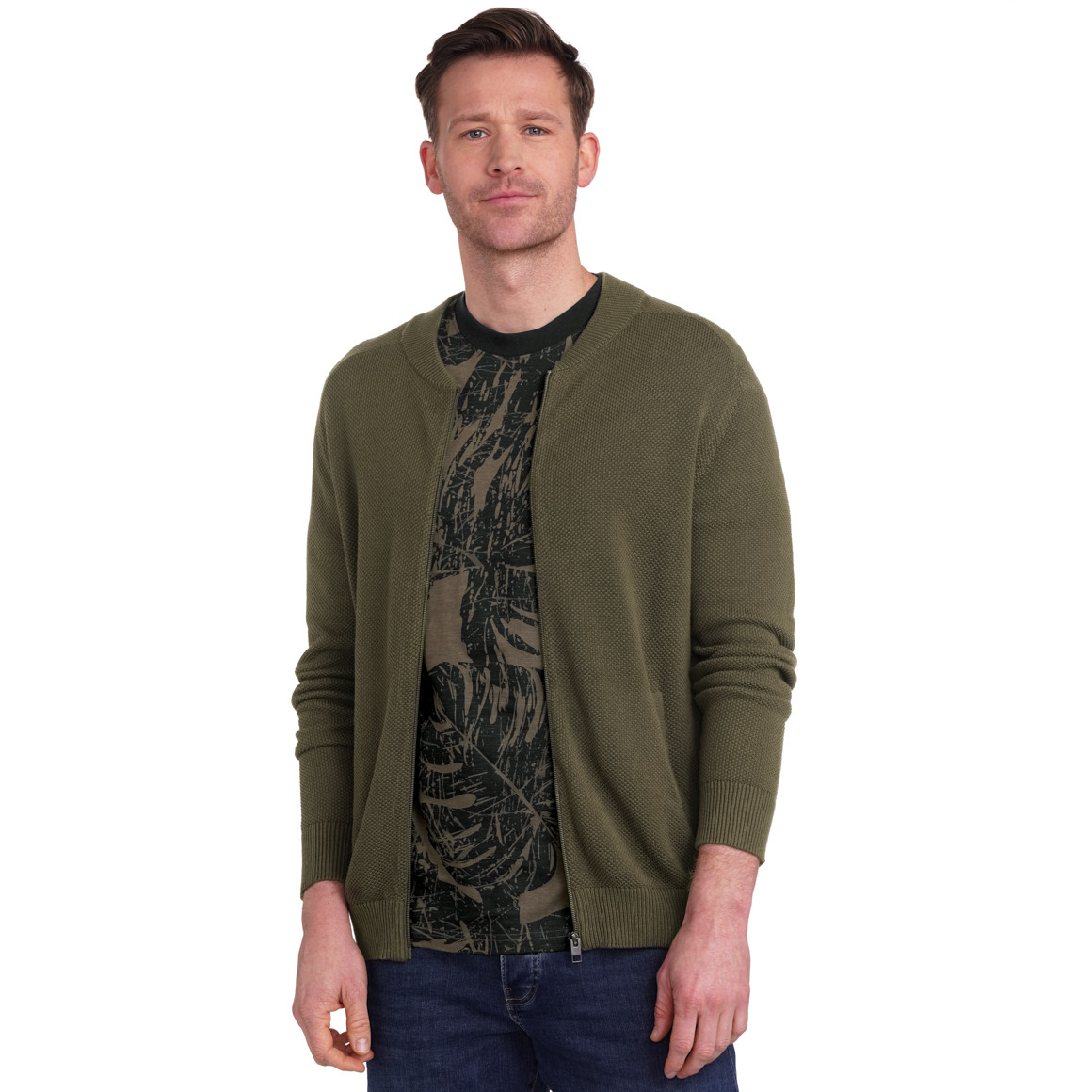 Herren Strickjacke mit Reißverschluss