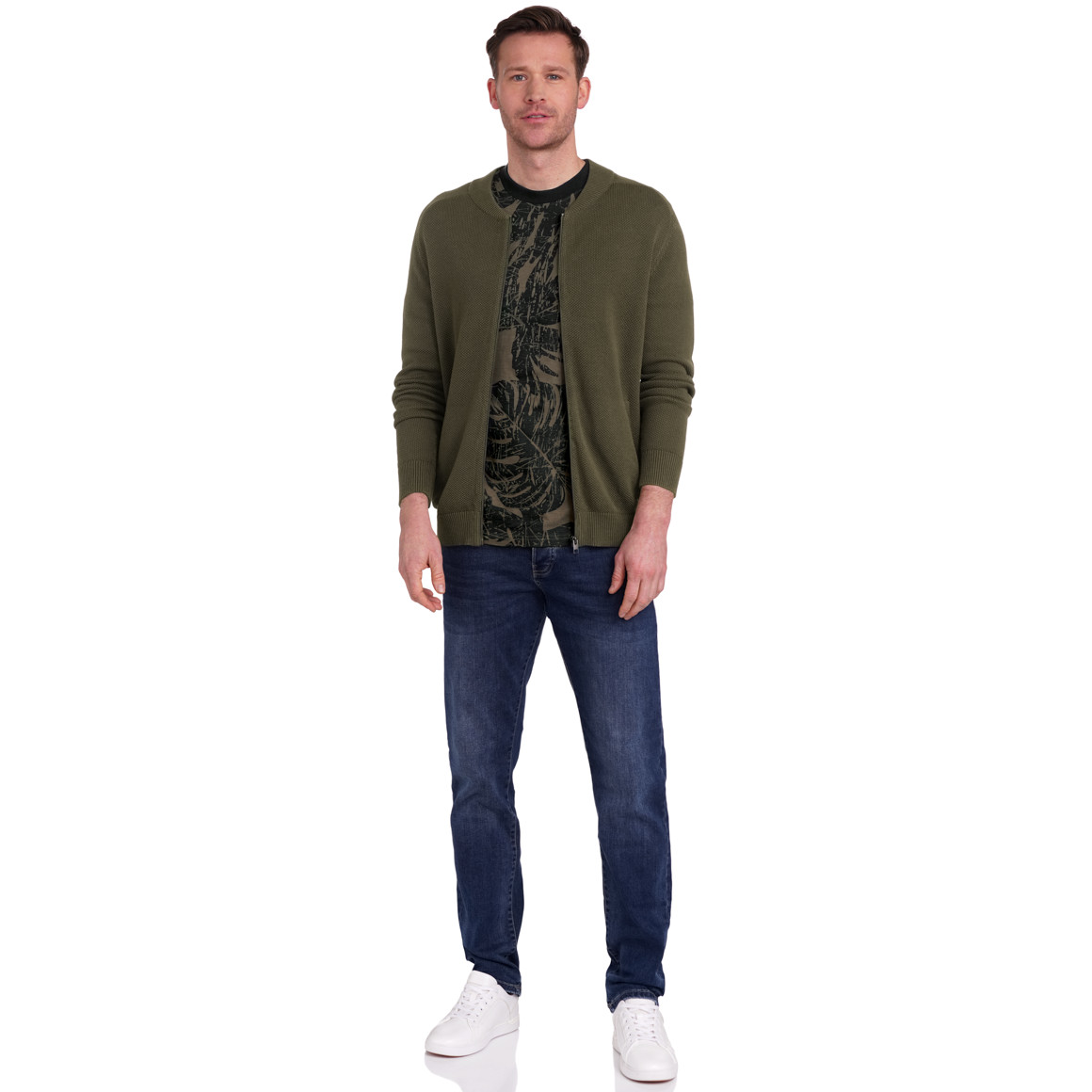 Herren Strickjacke mit Reißverschluss