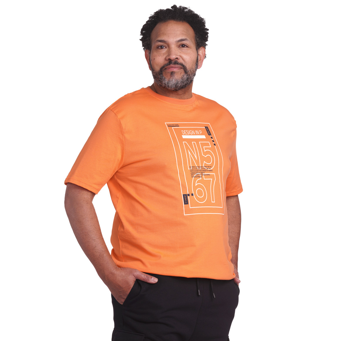 Herren-T-Shirt mit großem Print