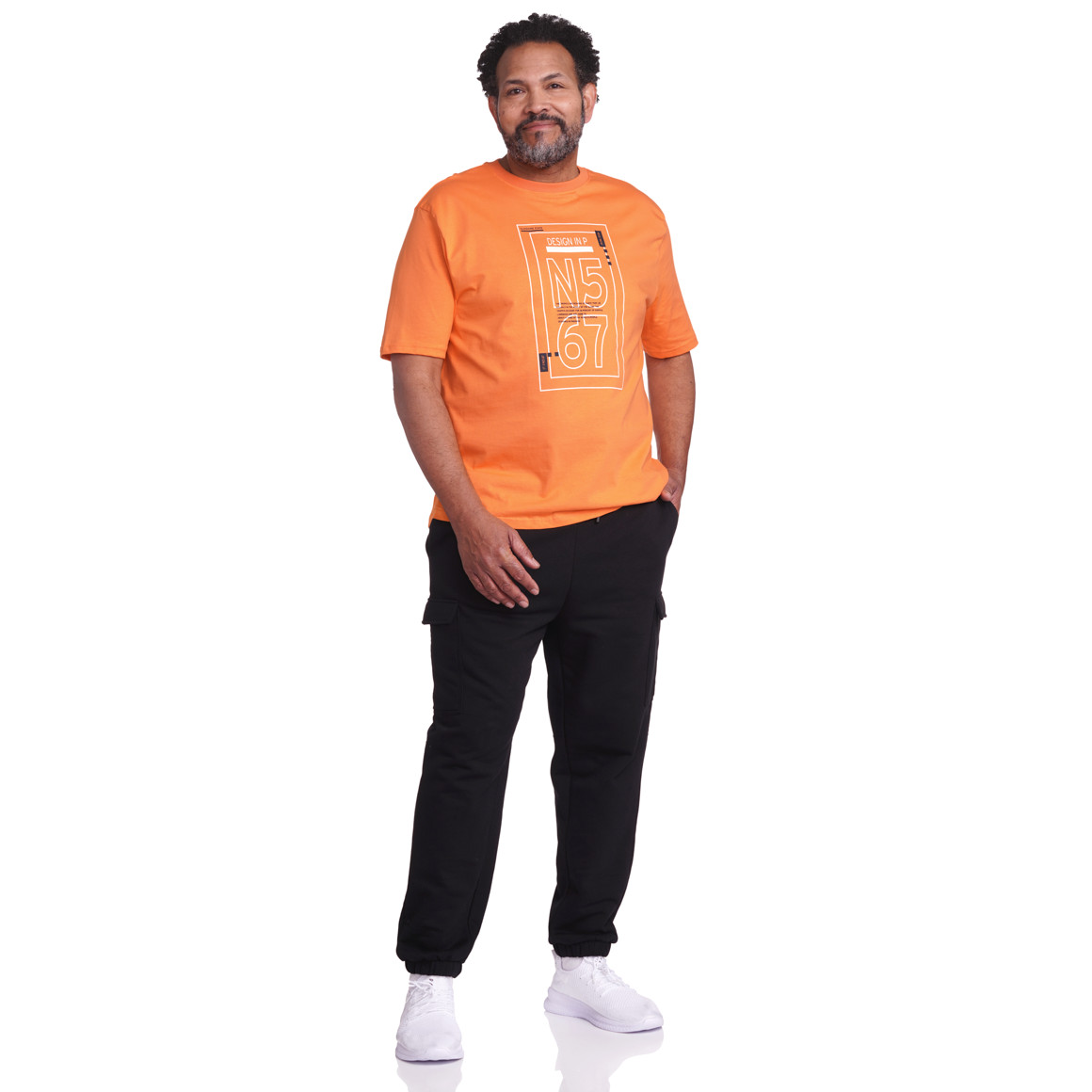 Herren-T-Shirt mit großem Print