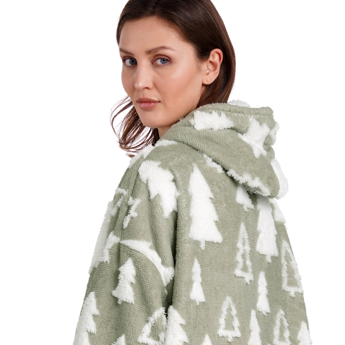 Capuchondeken voor dames in Kerstsfeer