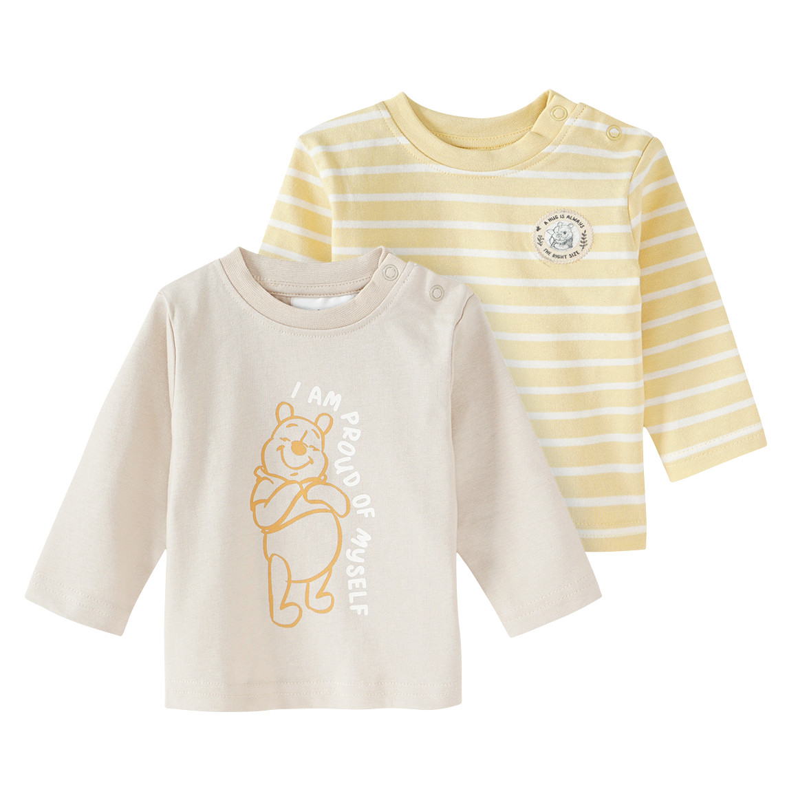 2 Winnie Puuh Langarmshirts aus Bio-Baumwolle