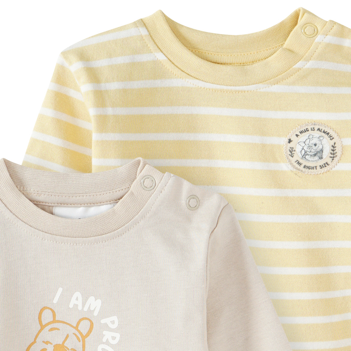 2 Winnie Puuh Langarmshirts aus Bio-Baumwolle