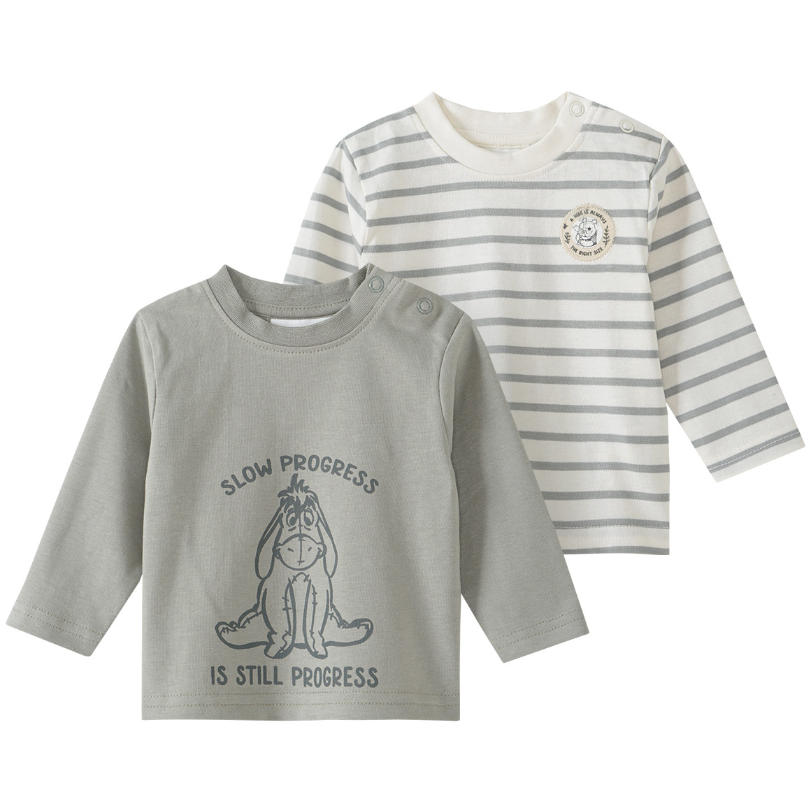 2 Winnie Puuh Langarmshirts aus Bio-Baumwolle