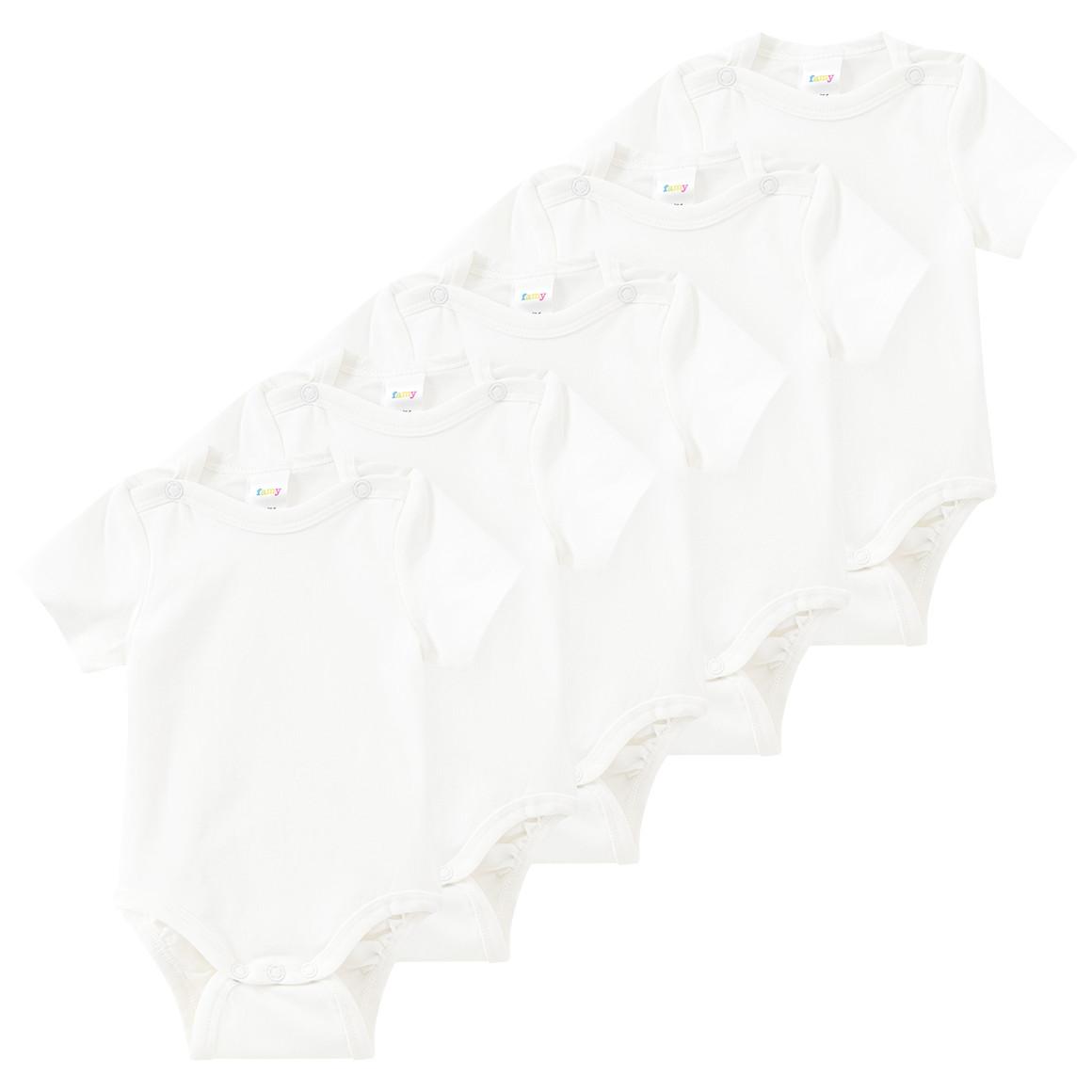 5 Baby Bodys in Unifarben