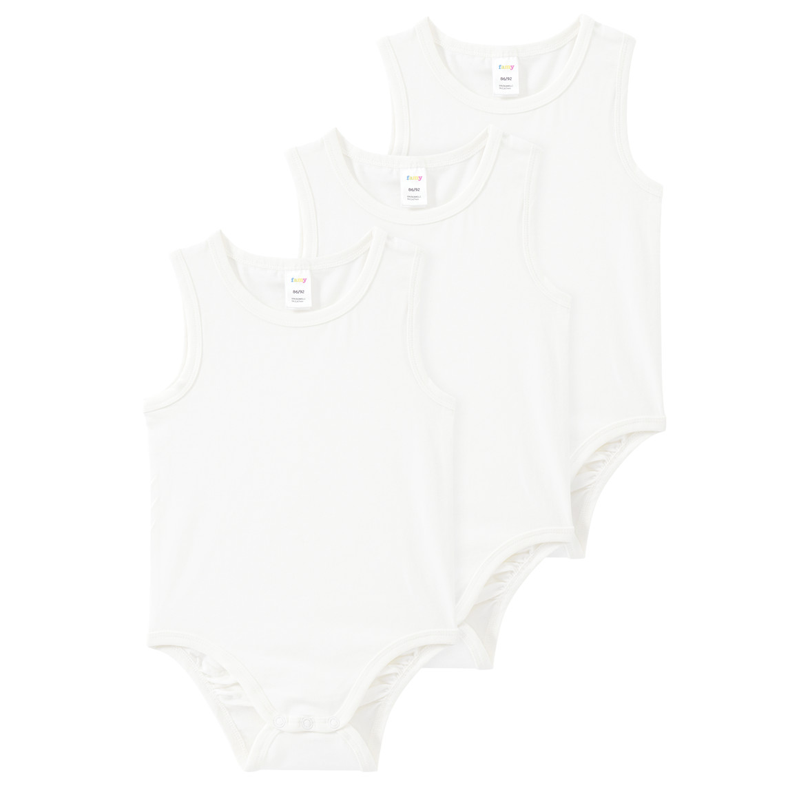 3 Baby Bodys in Unifarben