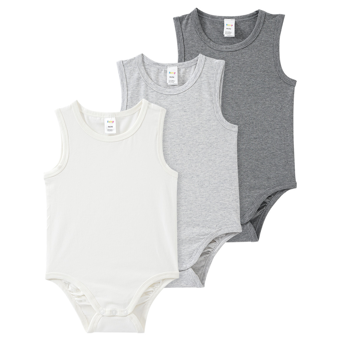 3 Baby Bodys in verschiedenen Farben