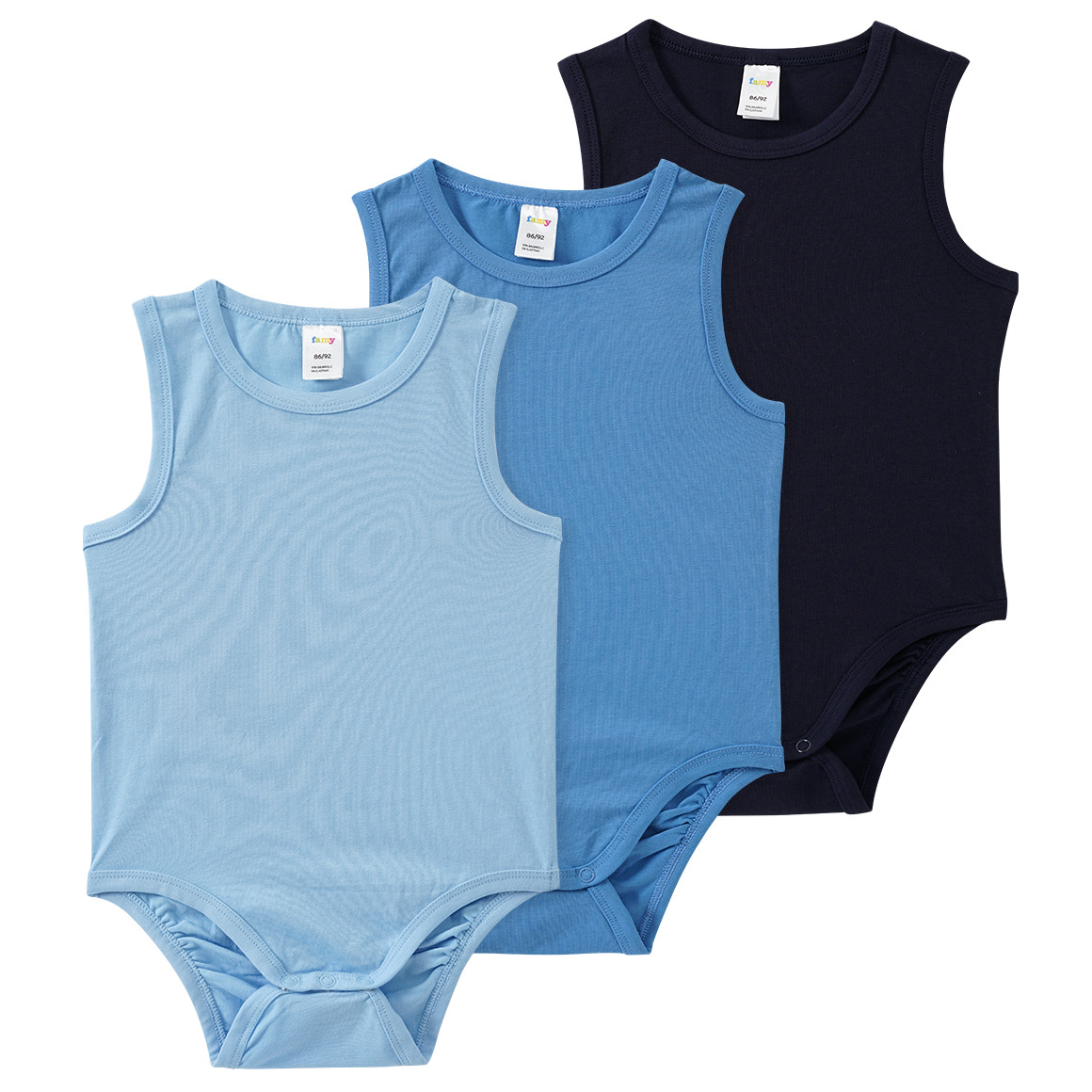 3 Baby Bodys in verschiedenen Farben