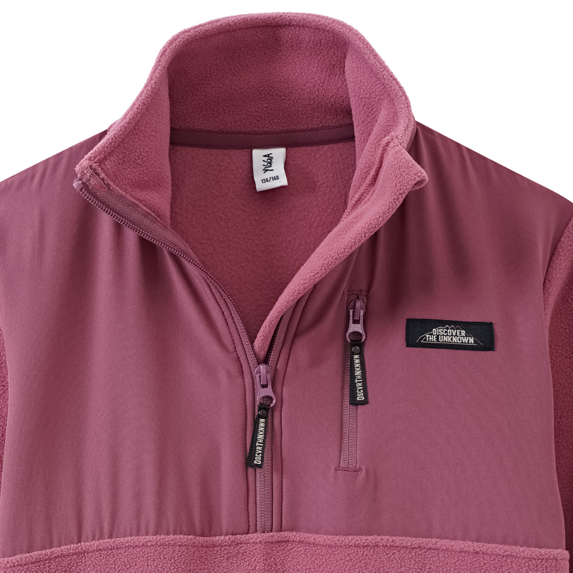 Meisjes fleece trui met opstaande kraag