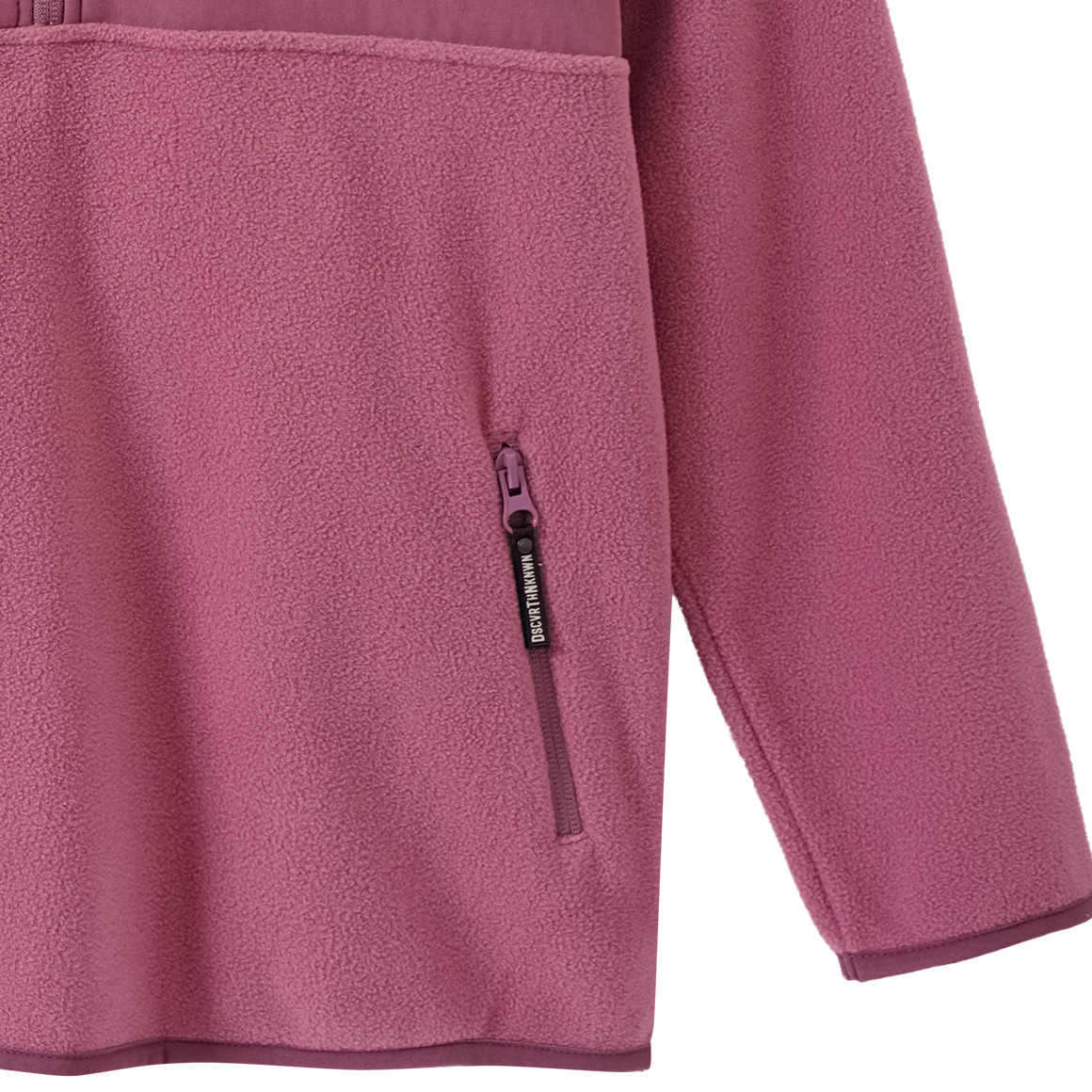 Meisjes fleece trui met opstaande kraag