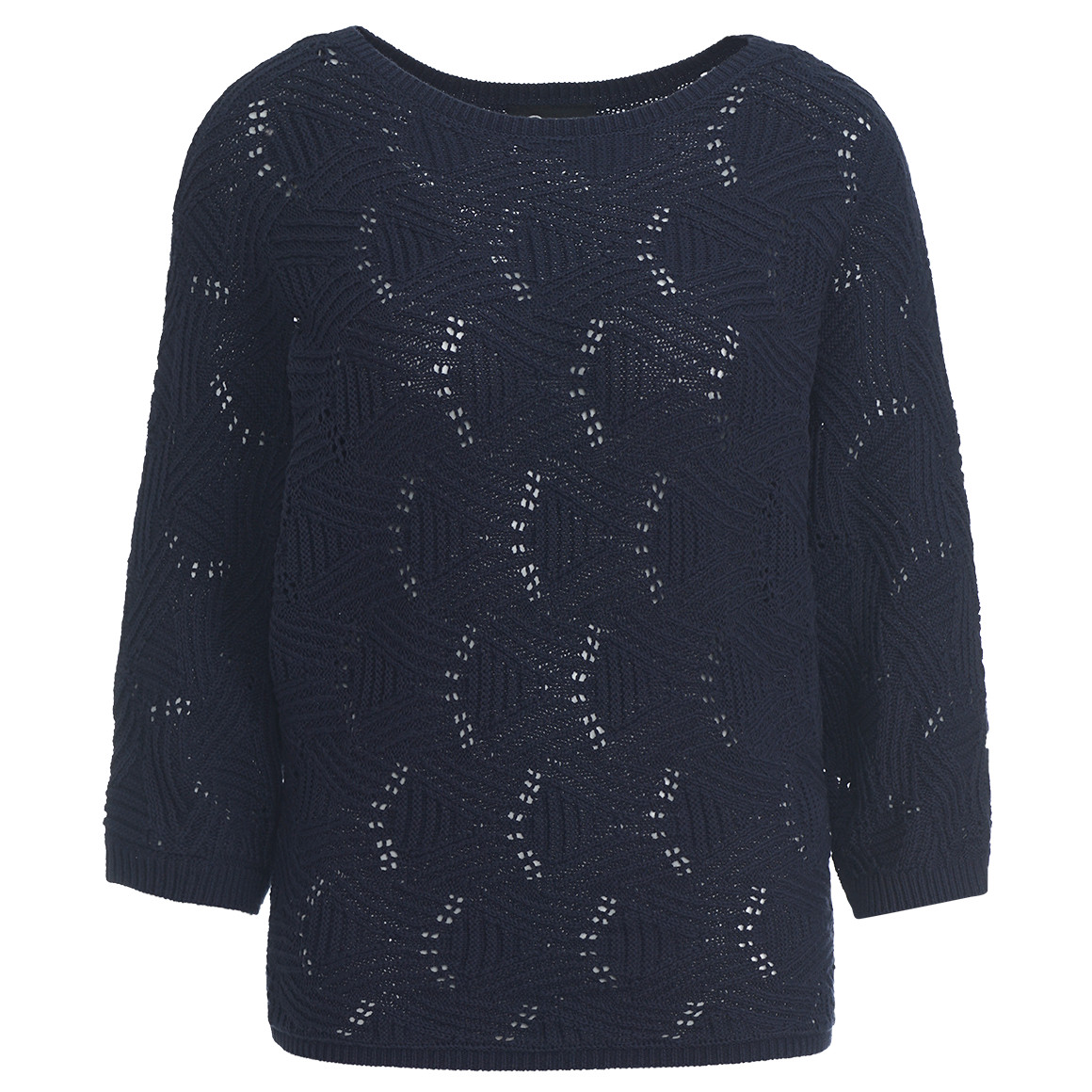 Damen Strickshirt mit Ajour-Muster