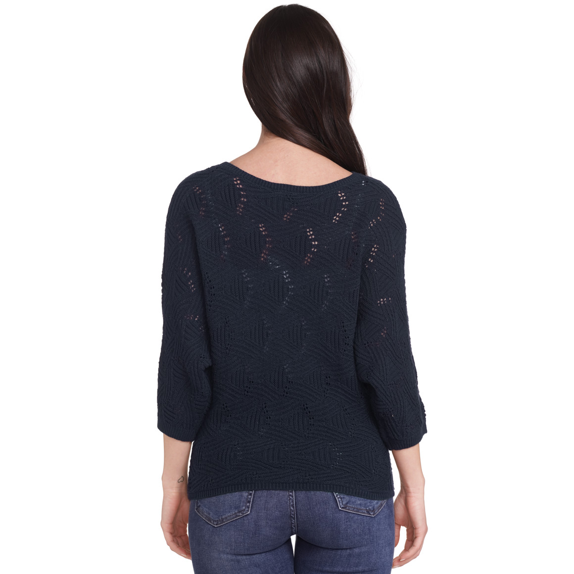 Damen Strickshirt mit Ajour-Muster