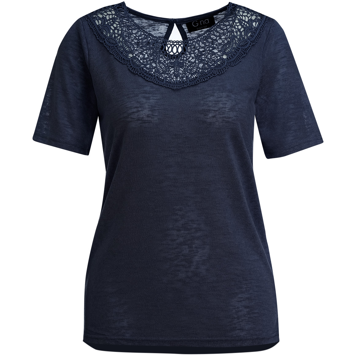 Damen T-Shirt mit Spitzenausschnitt