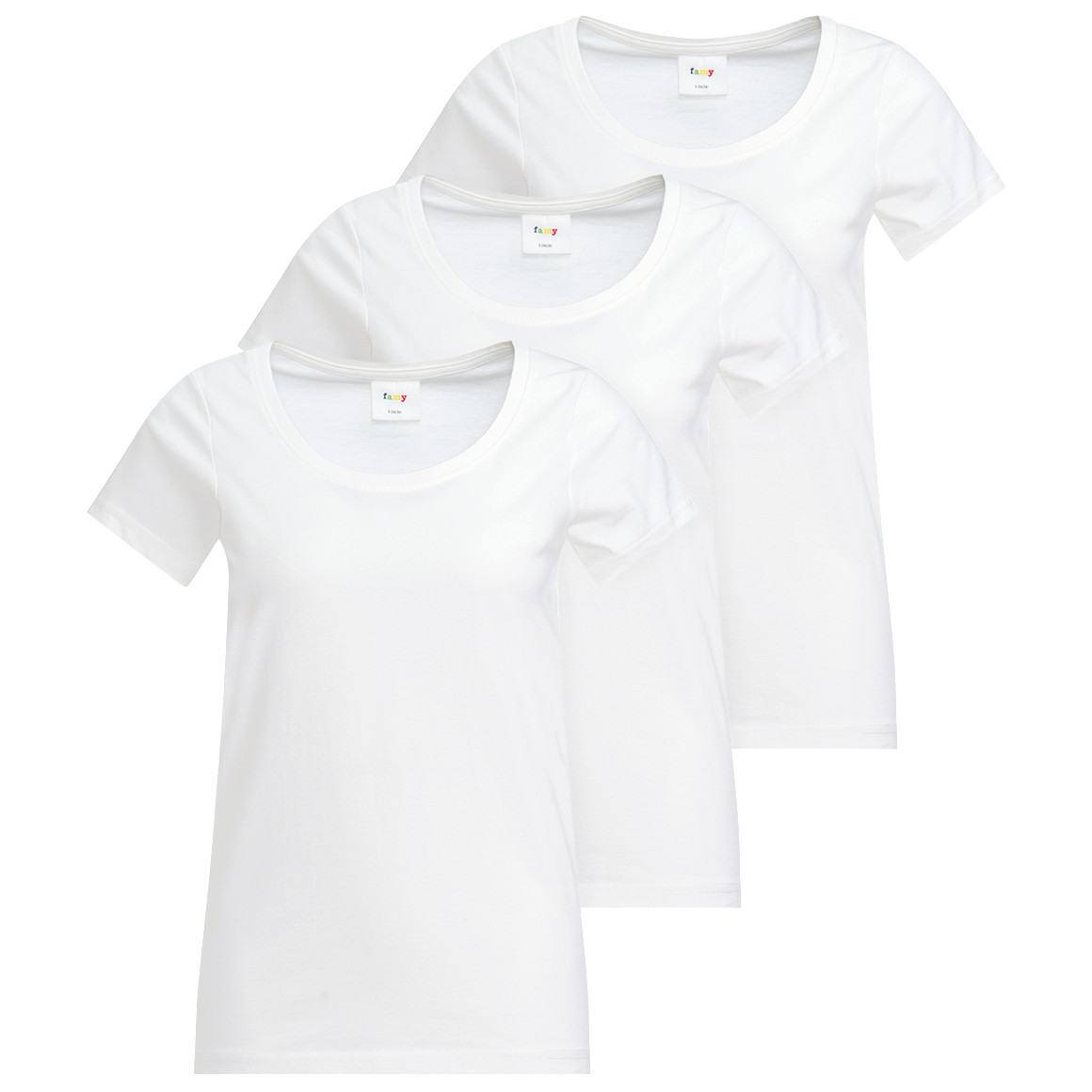 3 T-shirts voor dames in basic look