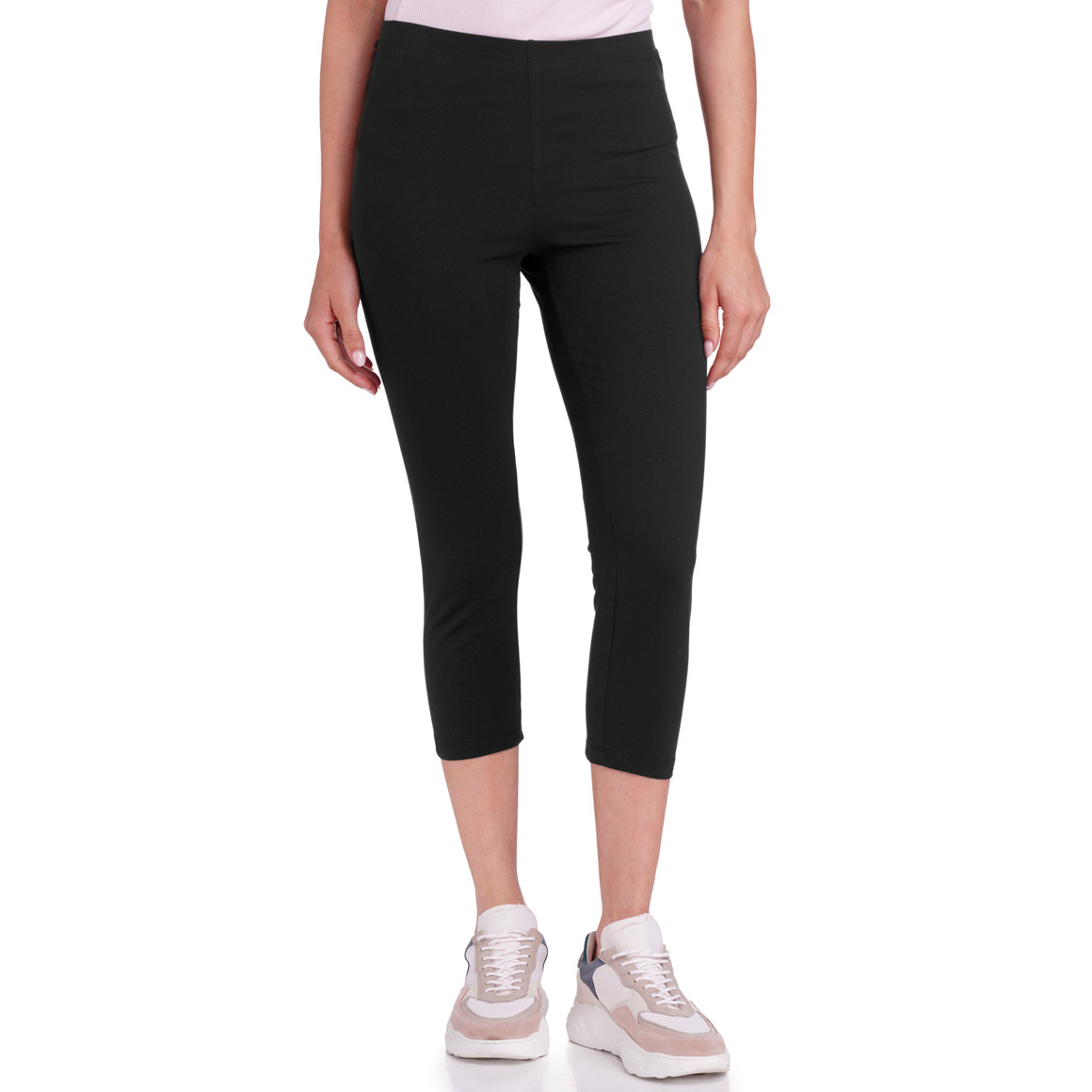 2 Damen 3/4-Leggings unifarben