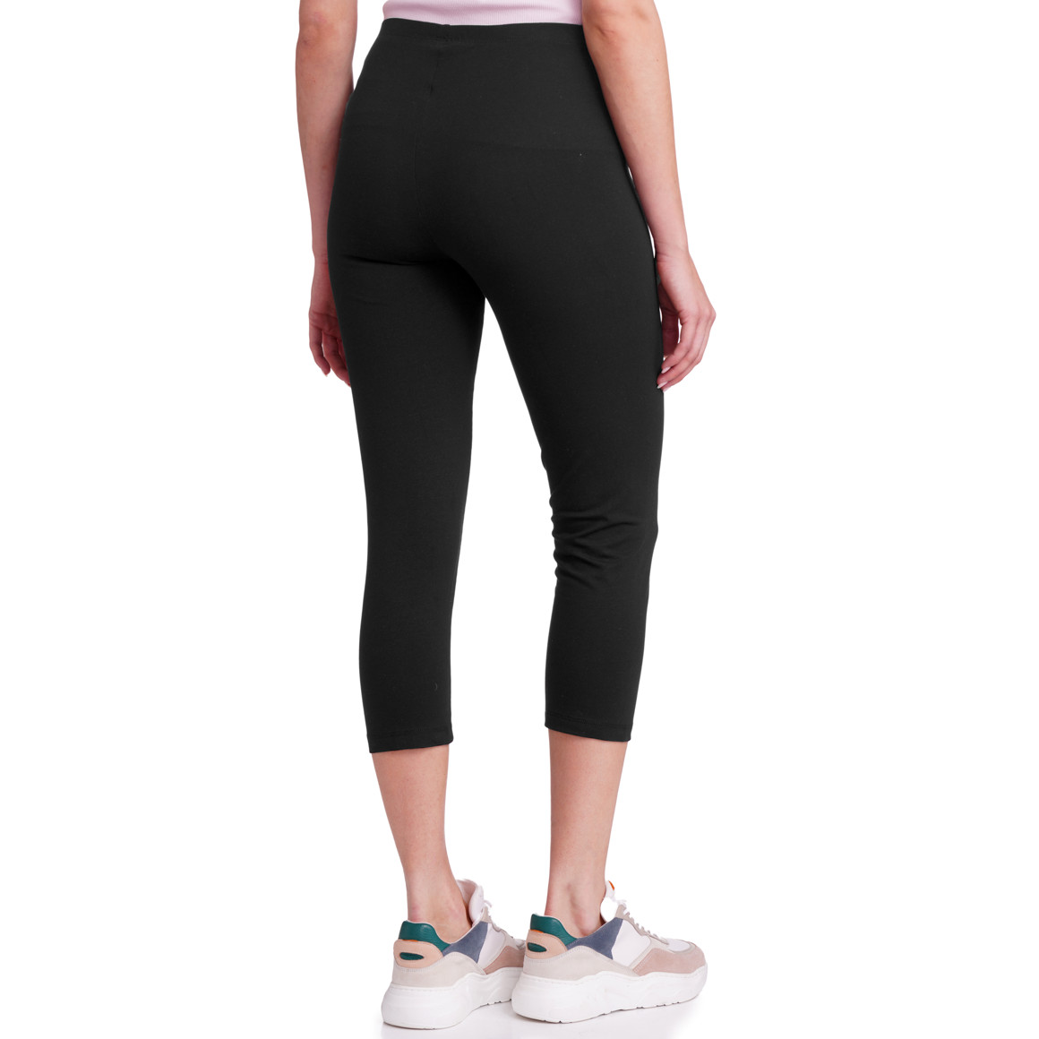 2 Damen 3/4-Leggings unifarben
