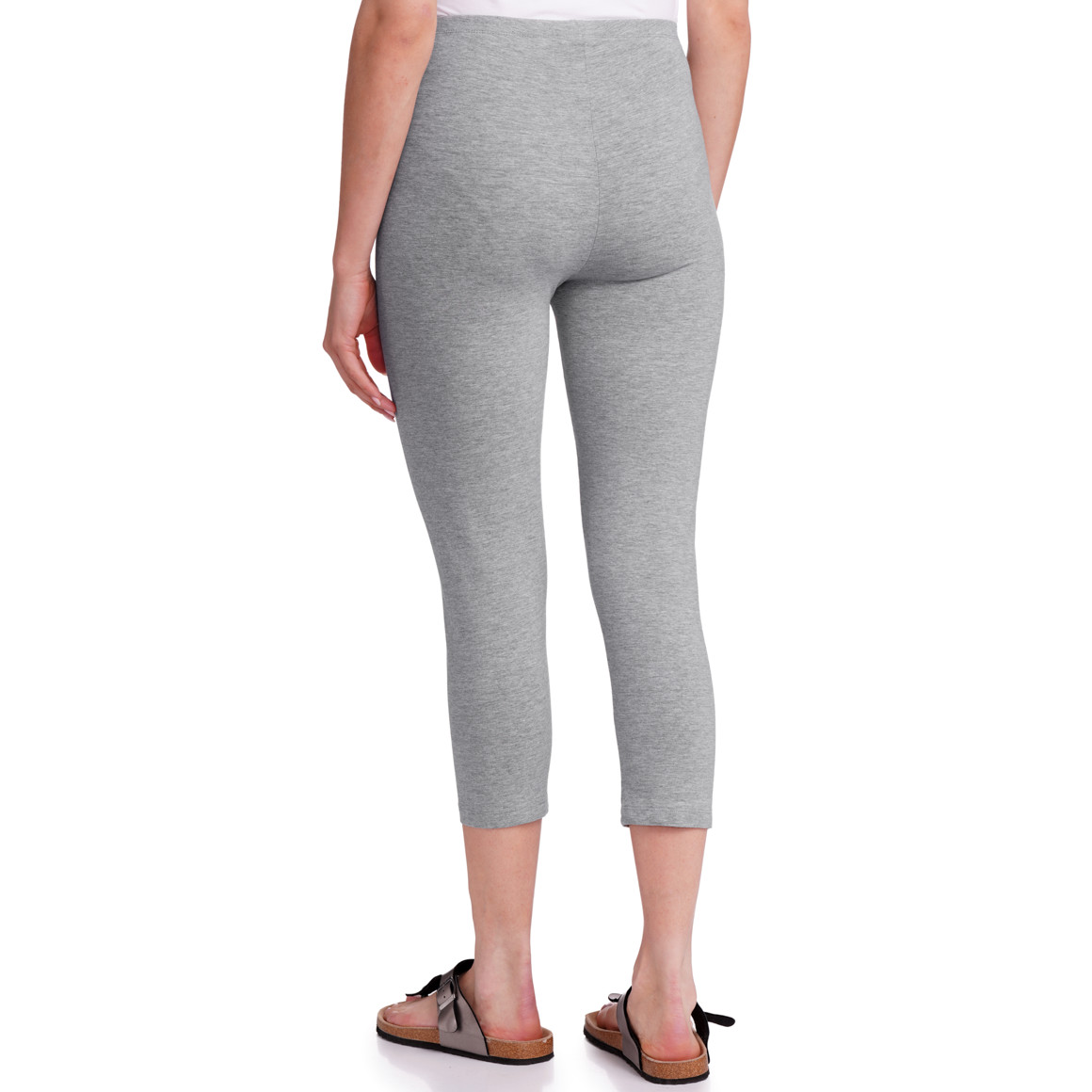 2 Damen 3/4-Leggings unifarben