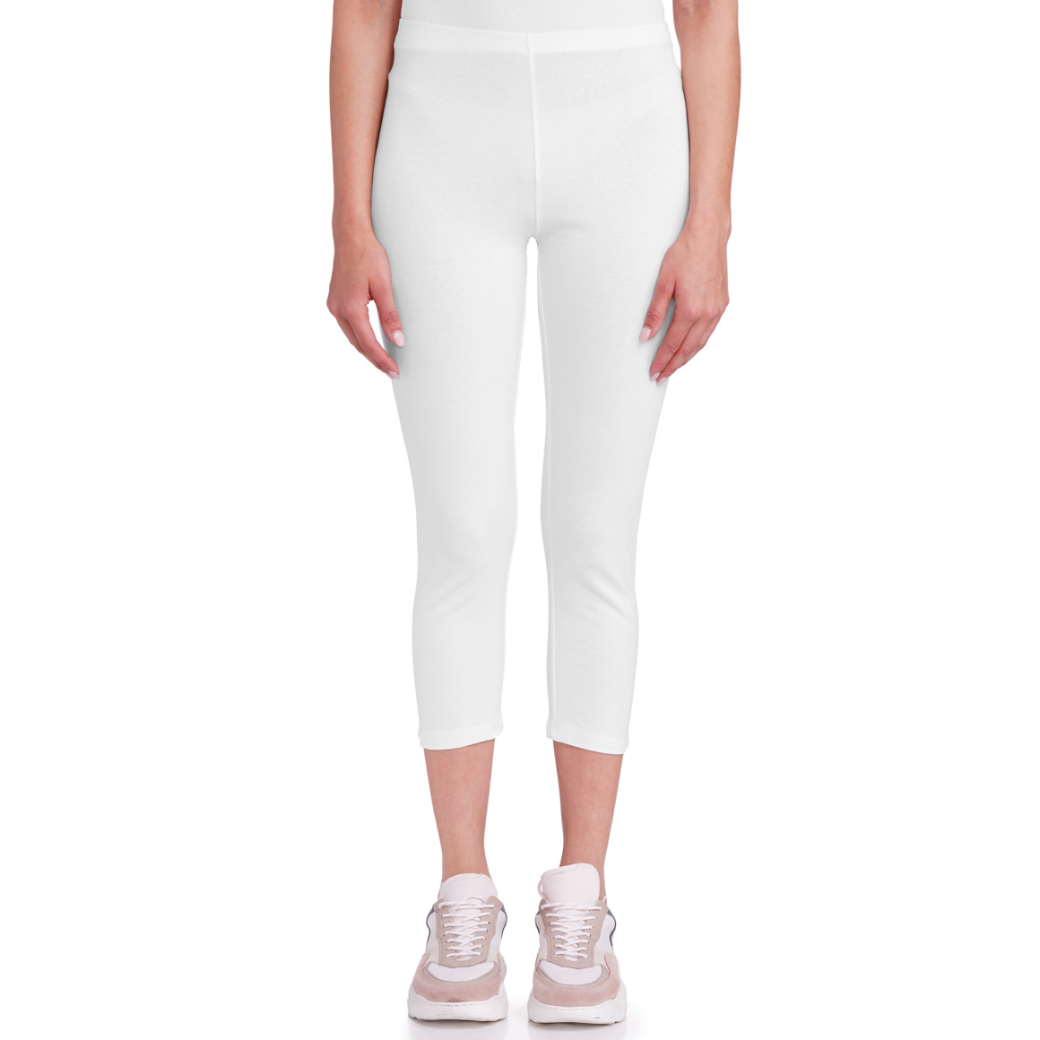 2 Damen 3/4-Leggings unifarben