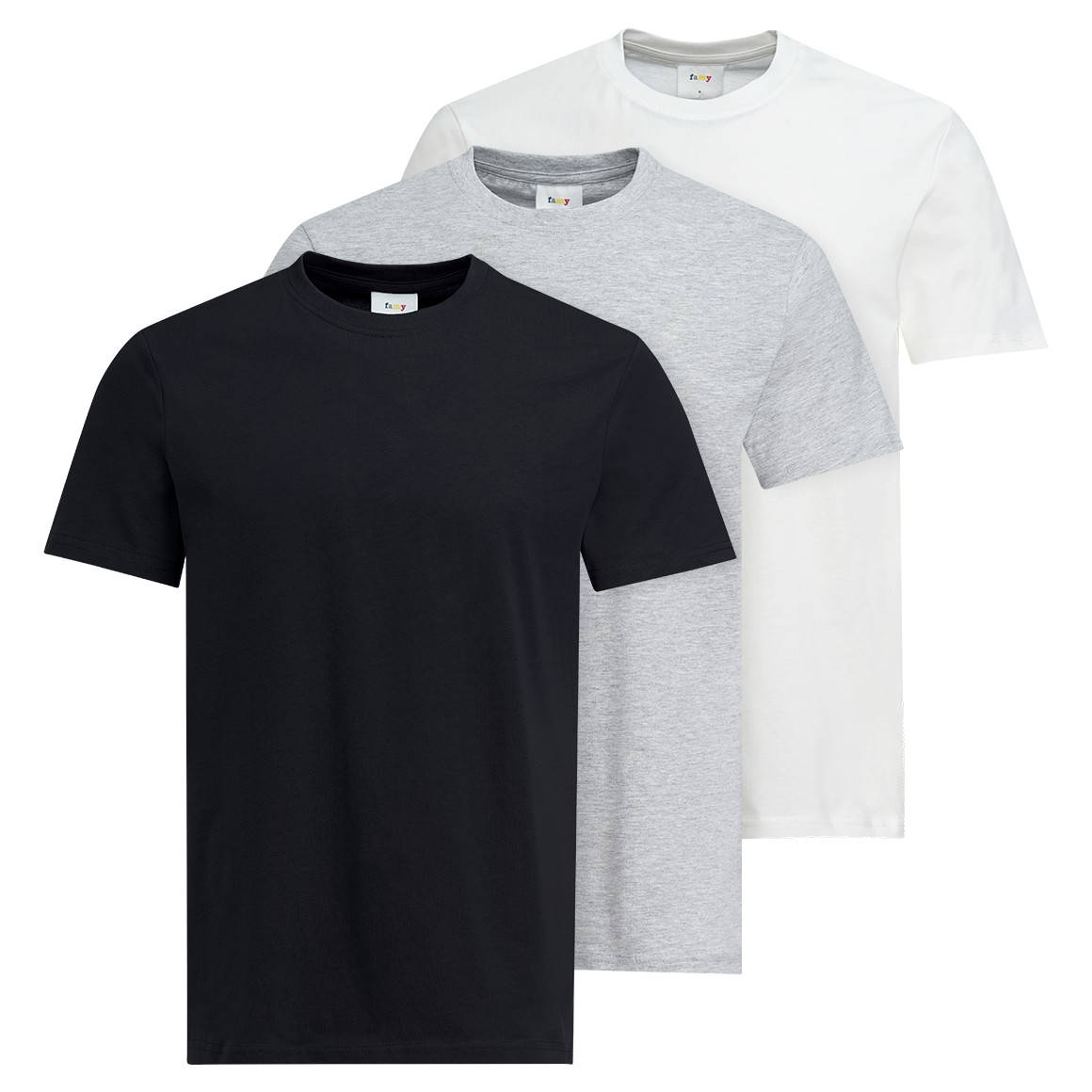 3 Herren T-Shirts im Basic-Look