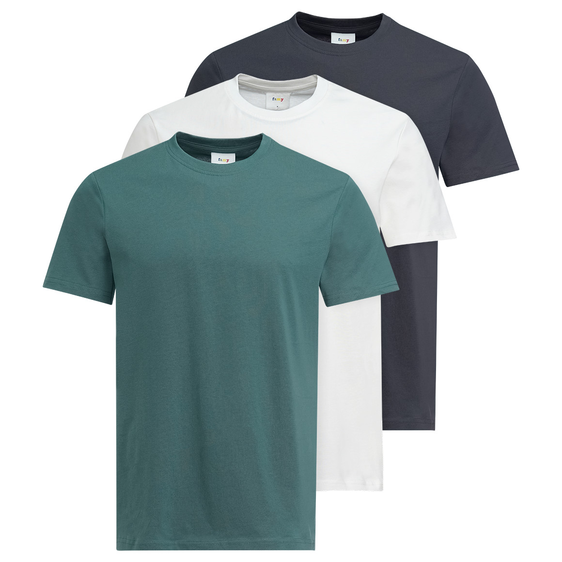 3 Herren T-Shirts im Basic-Look