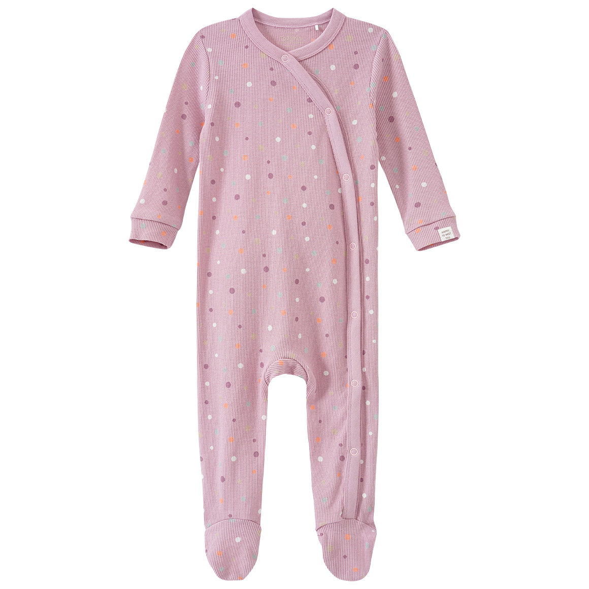 Newborn pyjama met geribbelde textuur