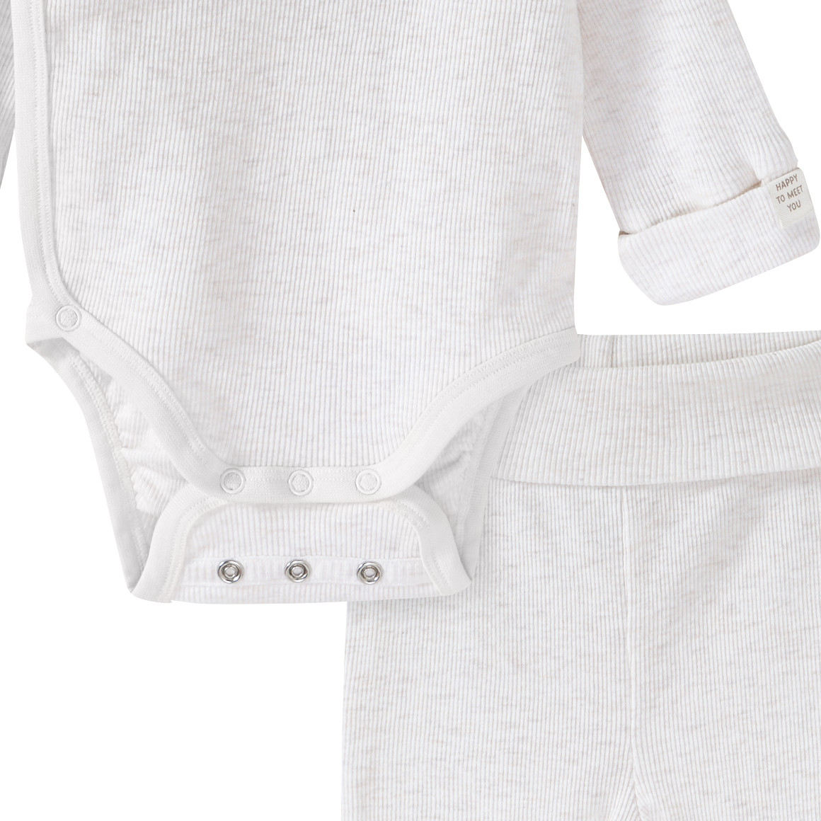 Newborn Wickelbody, Hose und Mütze im Set