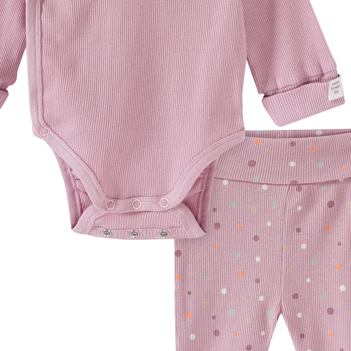 Newborn Wickelbody, Hose und Mütze im Set