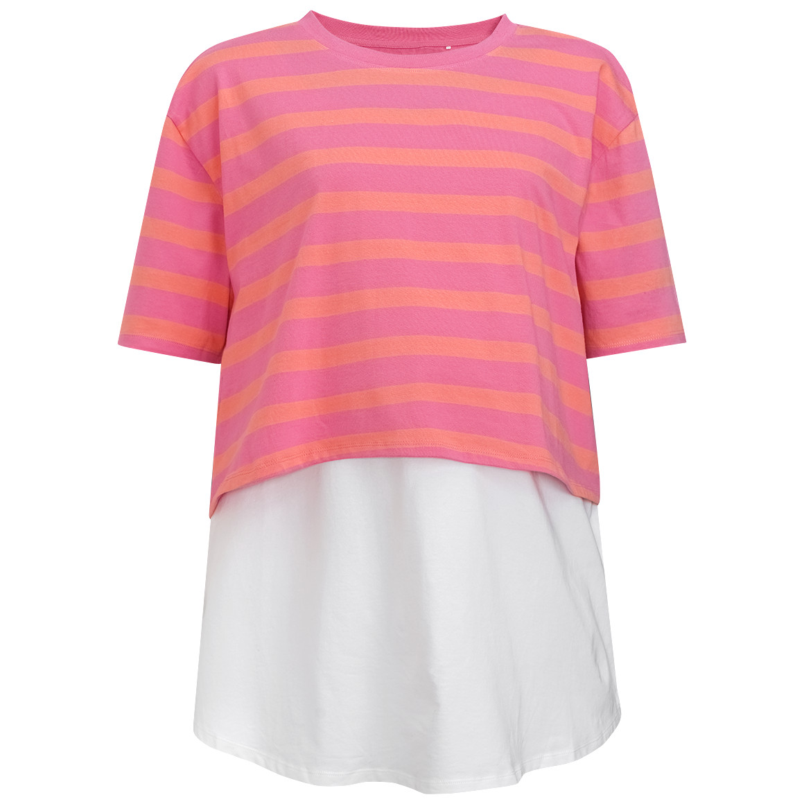 Damen Umstands-T-Shirt im Lagen-Look