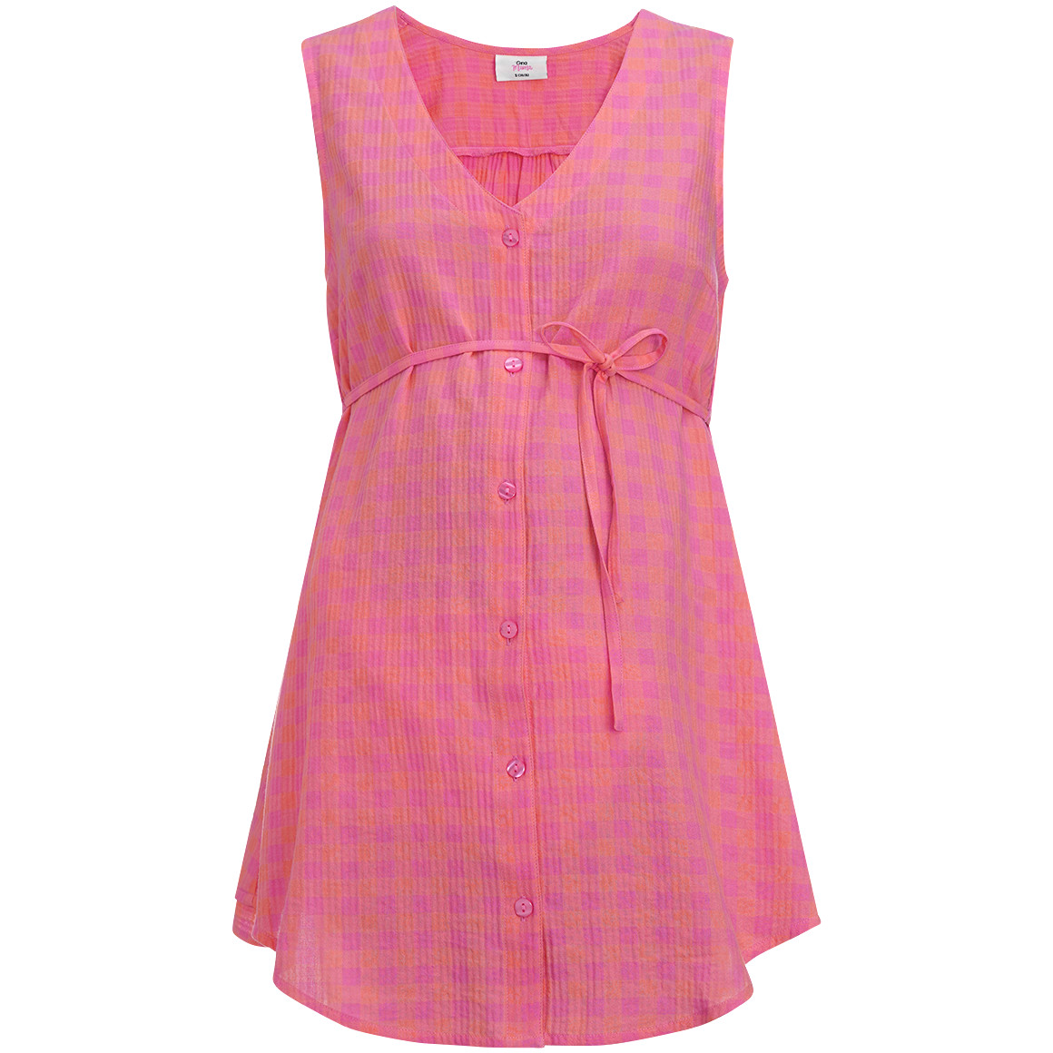 Damen Umstands-Bluse mit Karo-Muster