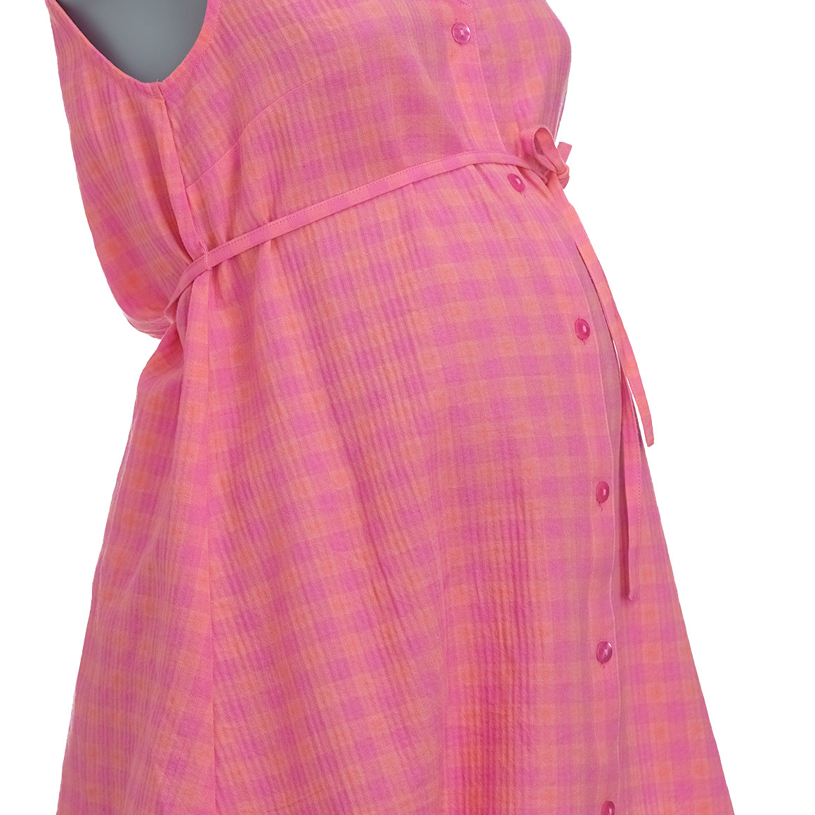 Damen Umstands-Bluse mit Karo-Muster